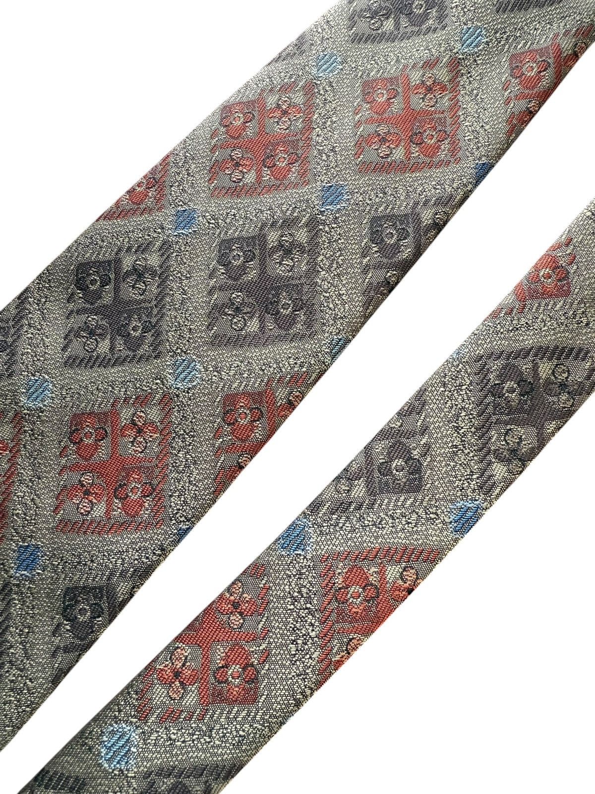 Other Vintage Silk Tie – Cravaseta – Geometric Jacquard Pattern Size ONE SIZE - 4 Thumbnail