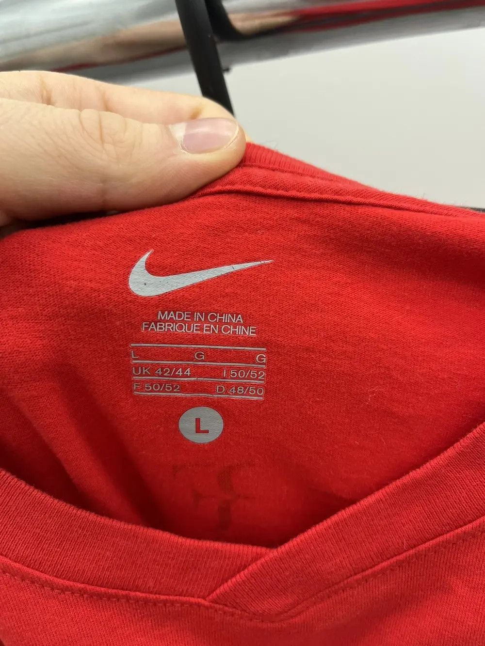 Nike Nike Roger Federer Red Cotton T-shirt Tee Size US L / EU 52-54 / 3 - 4 Thumbnail