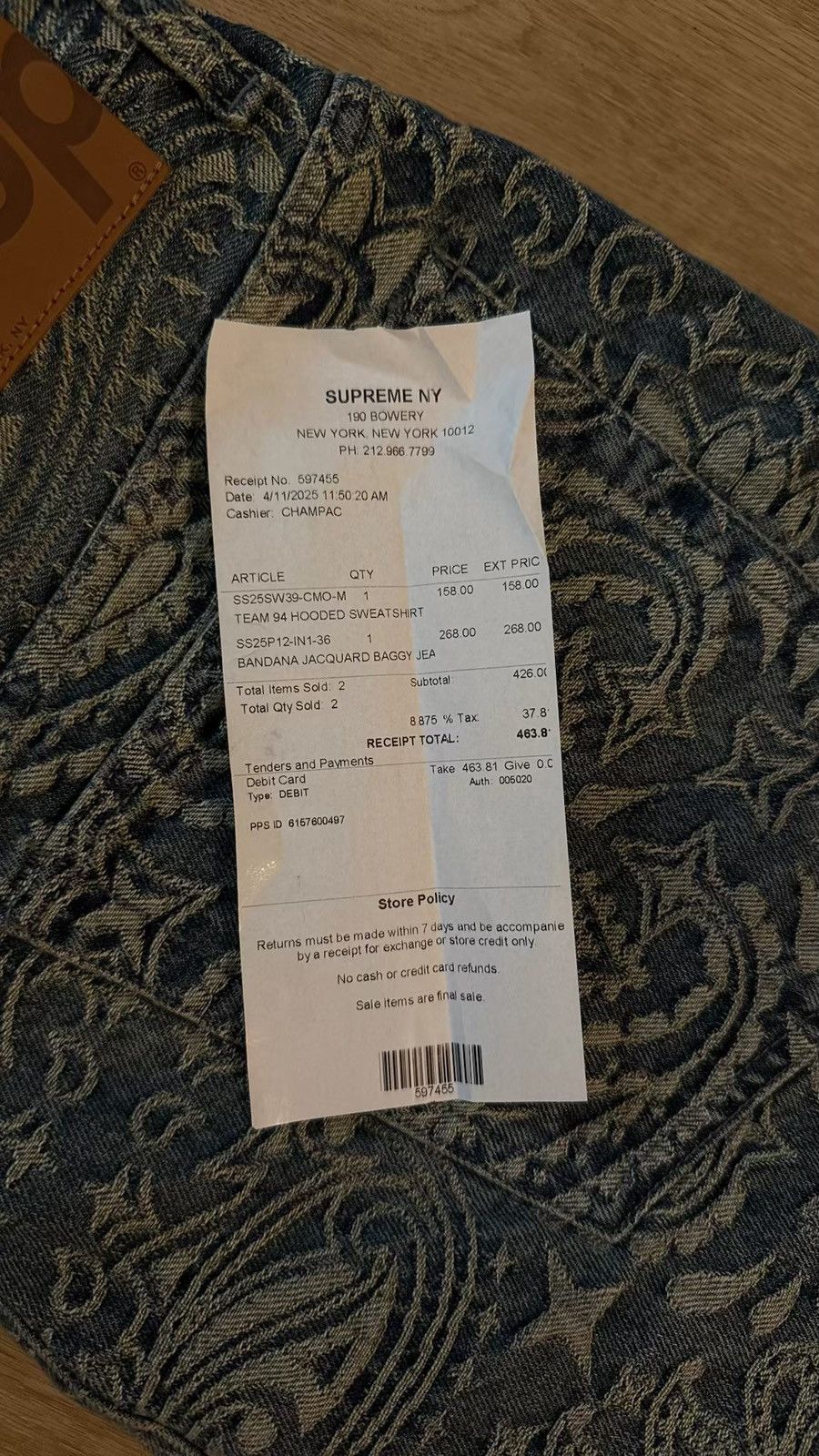 Supreme Supreme Bandana Jacquard Baggy Jeans Blue Size US 36 / EU 52 - 16 Thumbnail