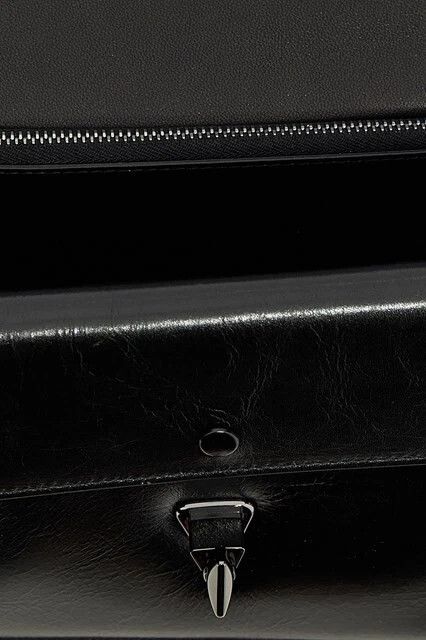 Valentino Garavani Locker Blk Lthr Shldr Bag New/Auth