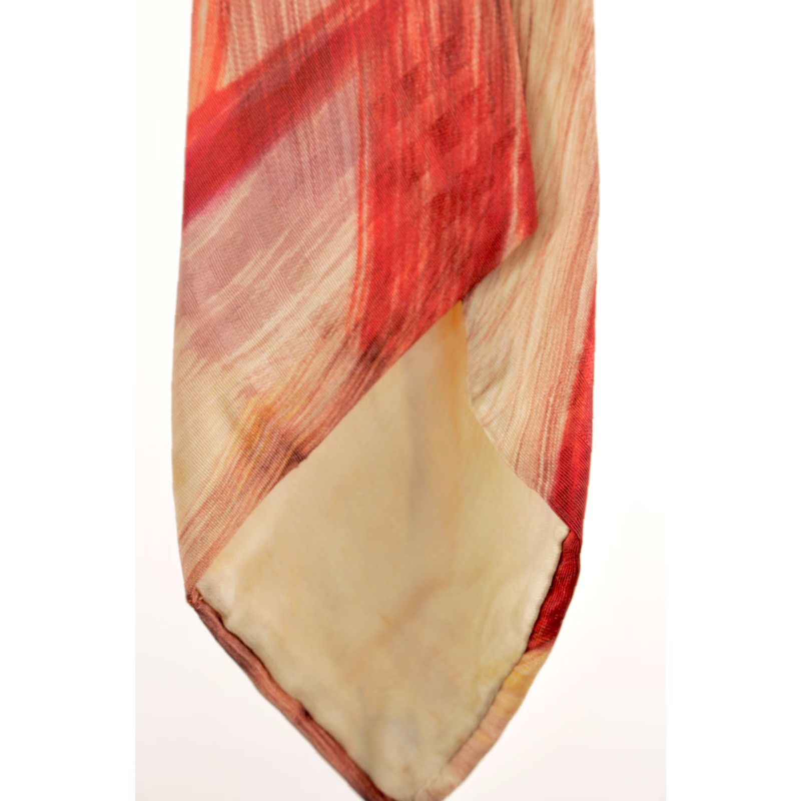 Vintage VINTAGE Hirsch Bros 40s Hand Painted Tie Necktie Men's 1940s Red Purple Tie 47" Long 3.75" Wide Mens Size ONE SIZE - 4 Thumbnail