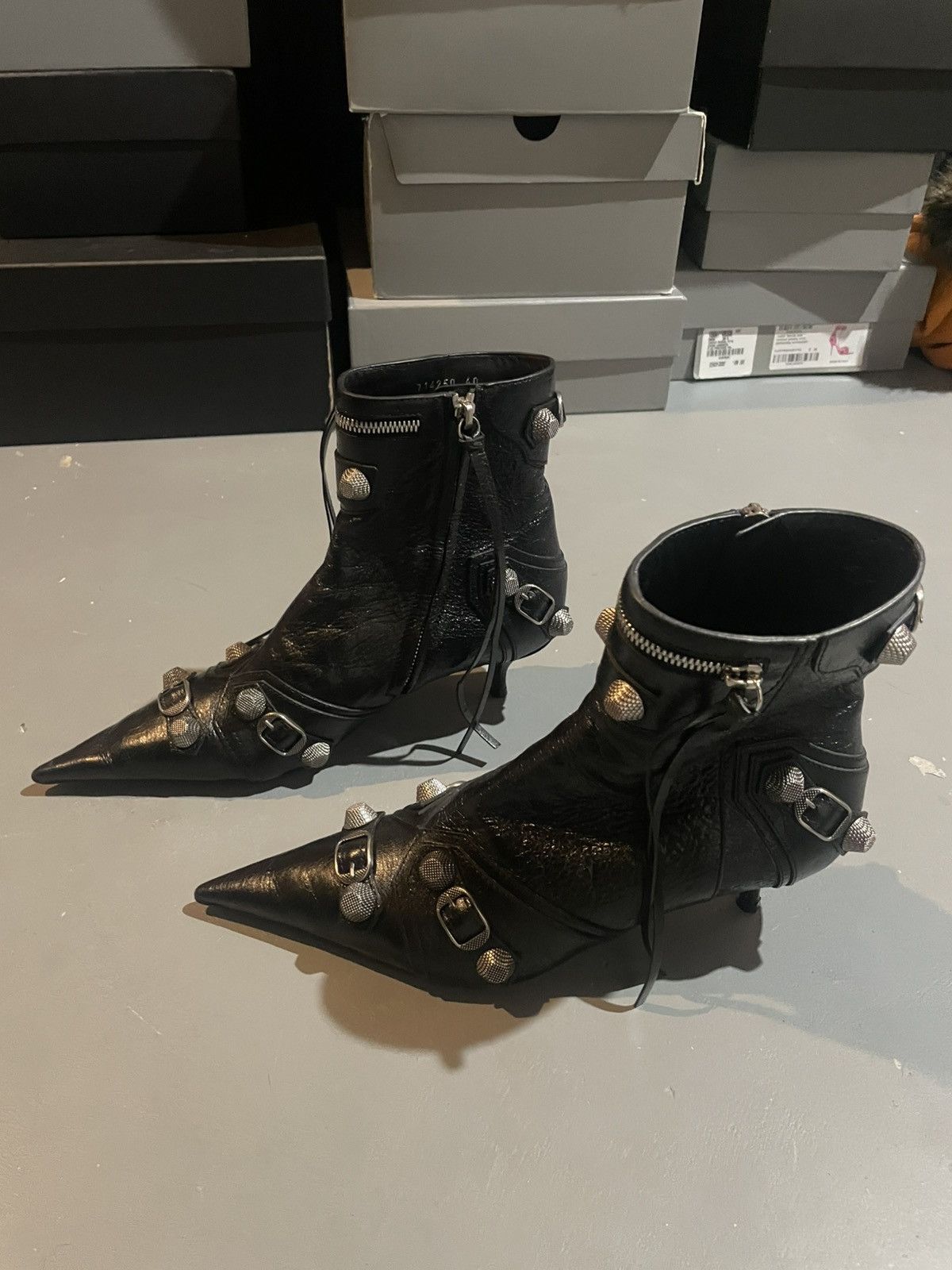 Balenciaga Balenciaga Cagole Heeled Ankle Boot Heels Lambskin Leather Size US 6 / IT 36 - 3 Thumbnail