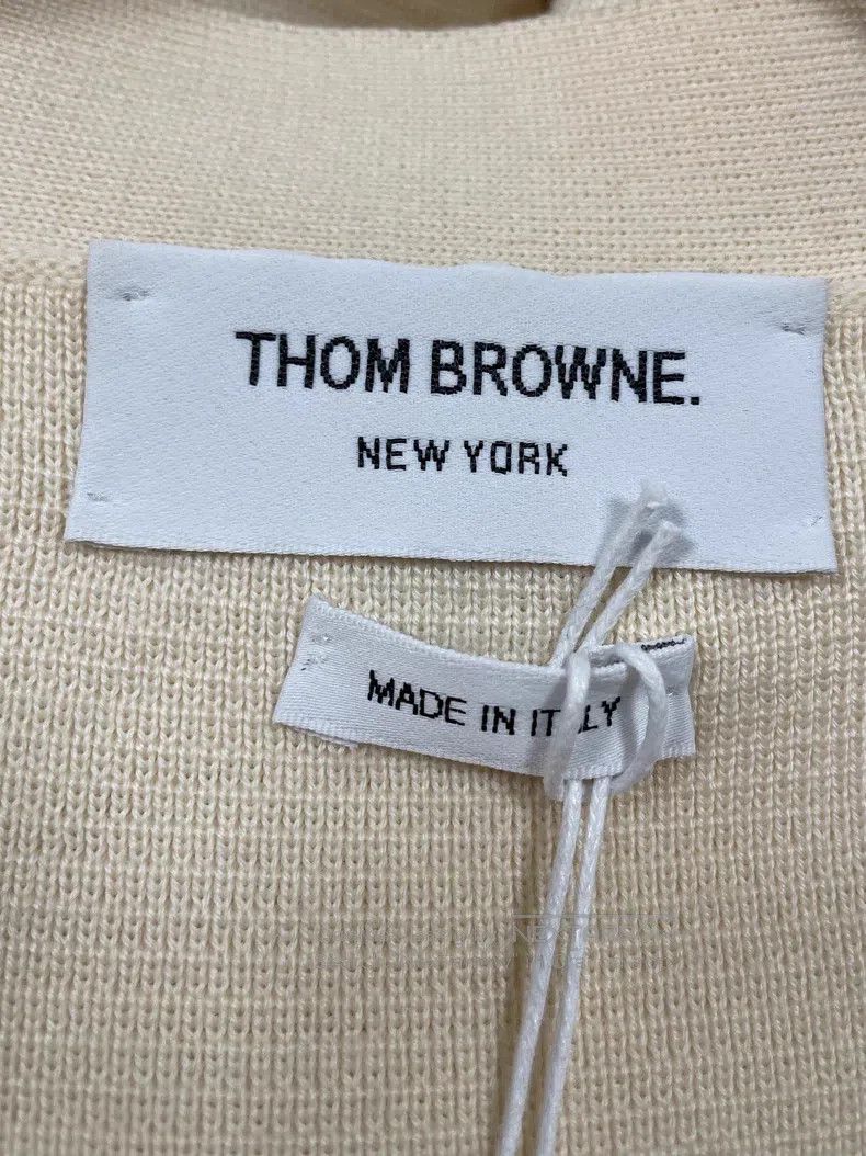 Thom Browne Thom Browne Beige Pure Wool Knit Cardigan Size US XXS / EU 40 - 5 Thumbnail