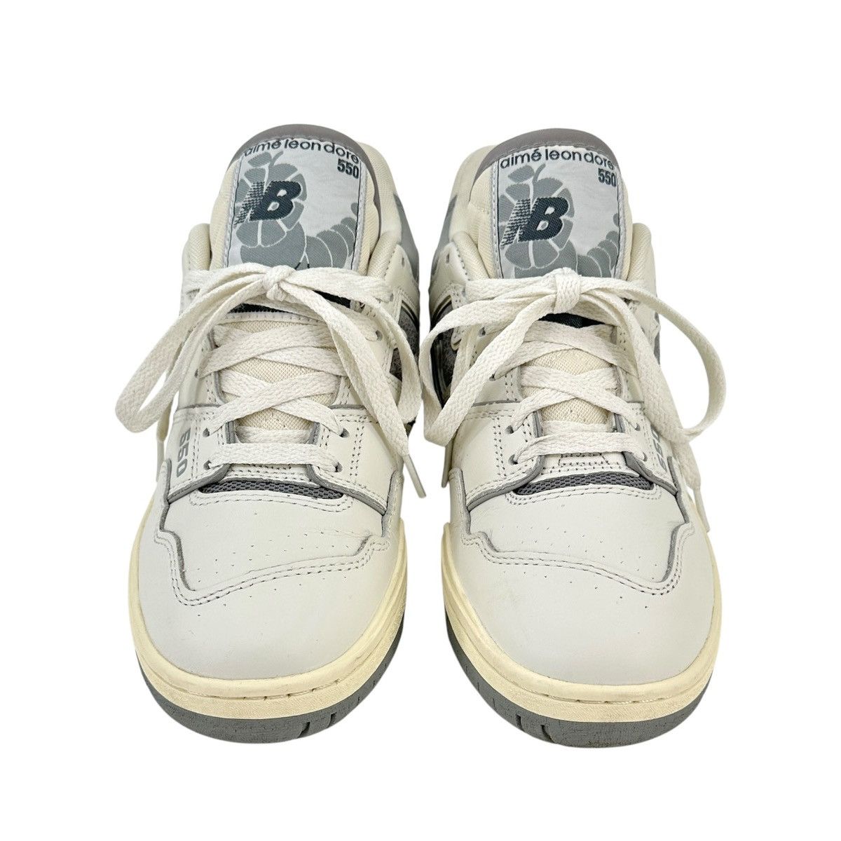 Aime Leon Dore × New Balance ALD 550 White & Gray Lowtop Leather Sneakers Size US 7.5 / EU 40-41 - 4 Thumbnail