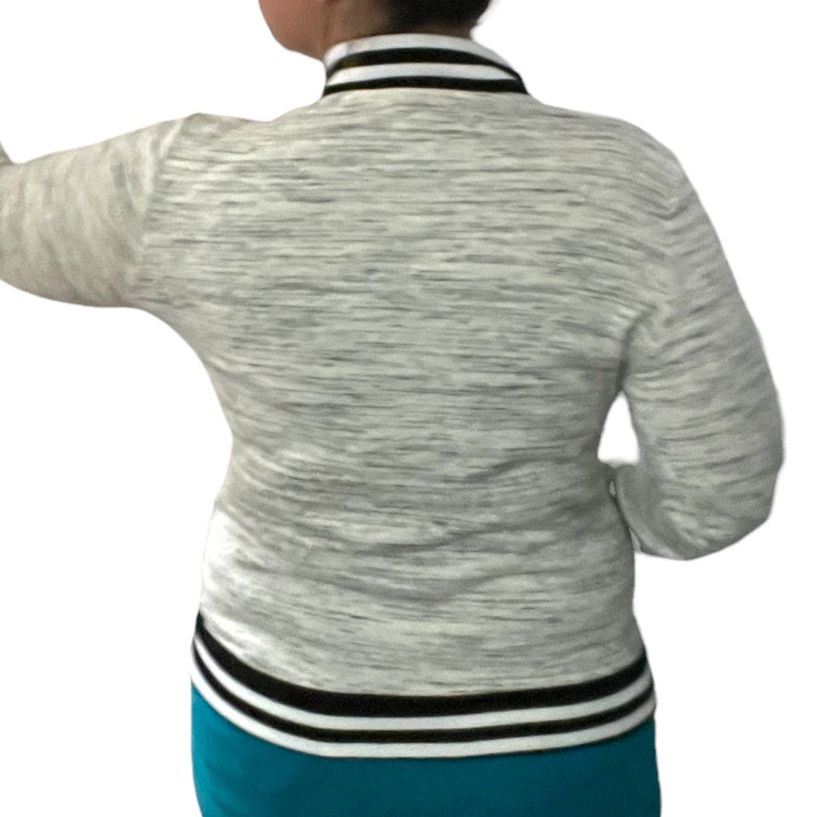 Other Bomber Varsity Sweatshirt Snap Front Side Pocket Jacket Size M / US 6-8 / IT 42-44 - 7 Thumbnail