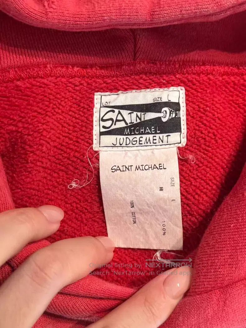 Saint Michael Saint Michael Red letter print hoodie Size US L / EU 52-54 / 3 - 2 Thumbnail