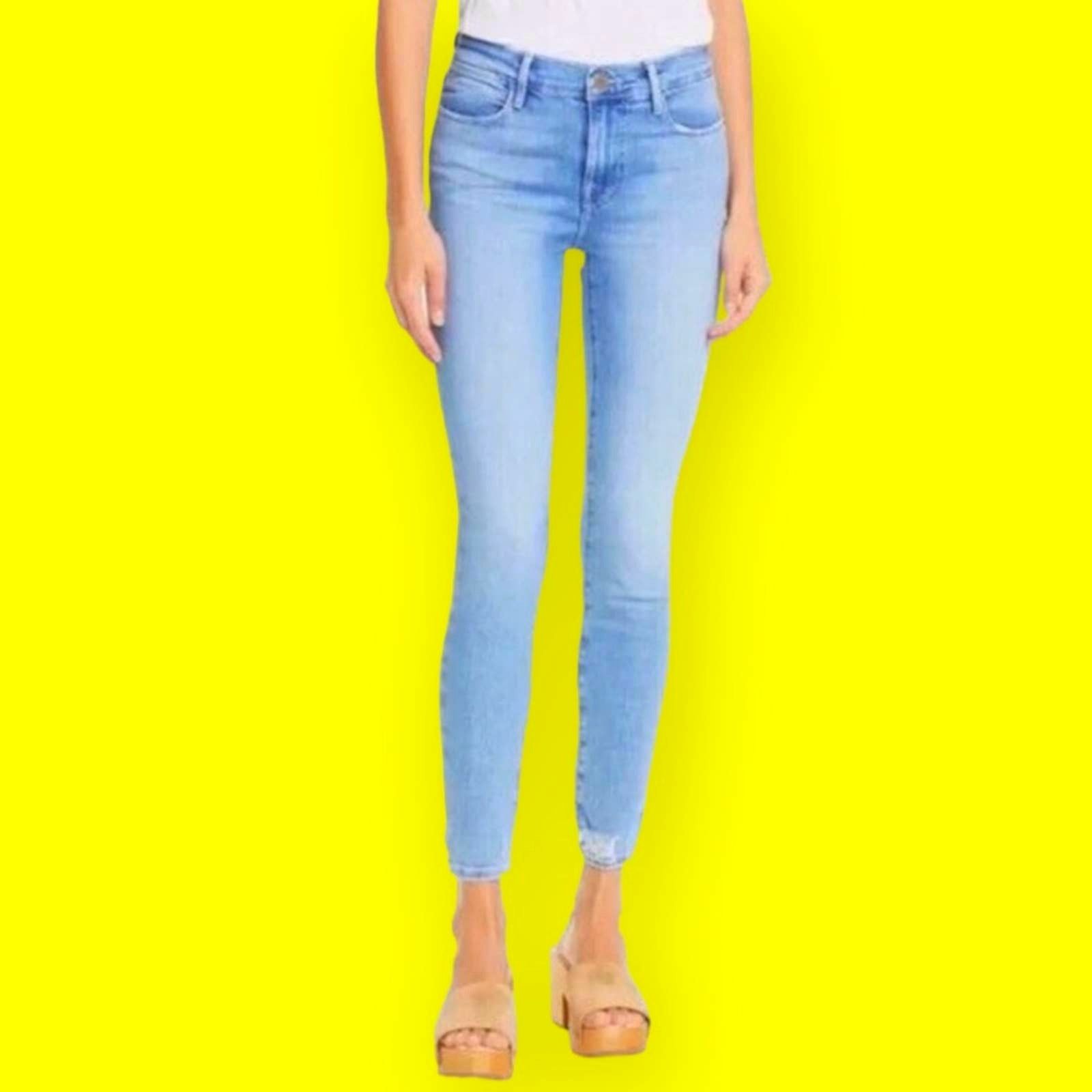 Frame Frame Skinny Jeans in Blue | Size 27 Size 27" / US 4 / IT 40 - 3 Thumbnail