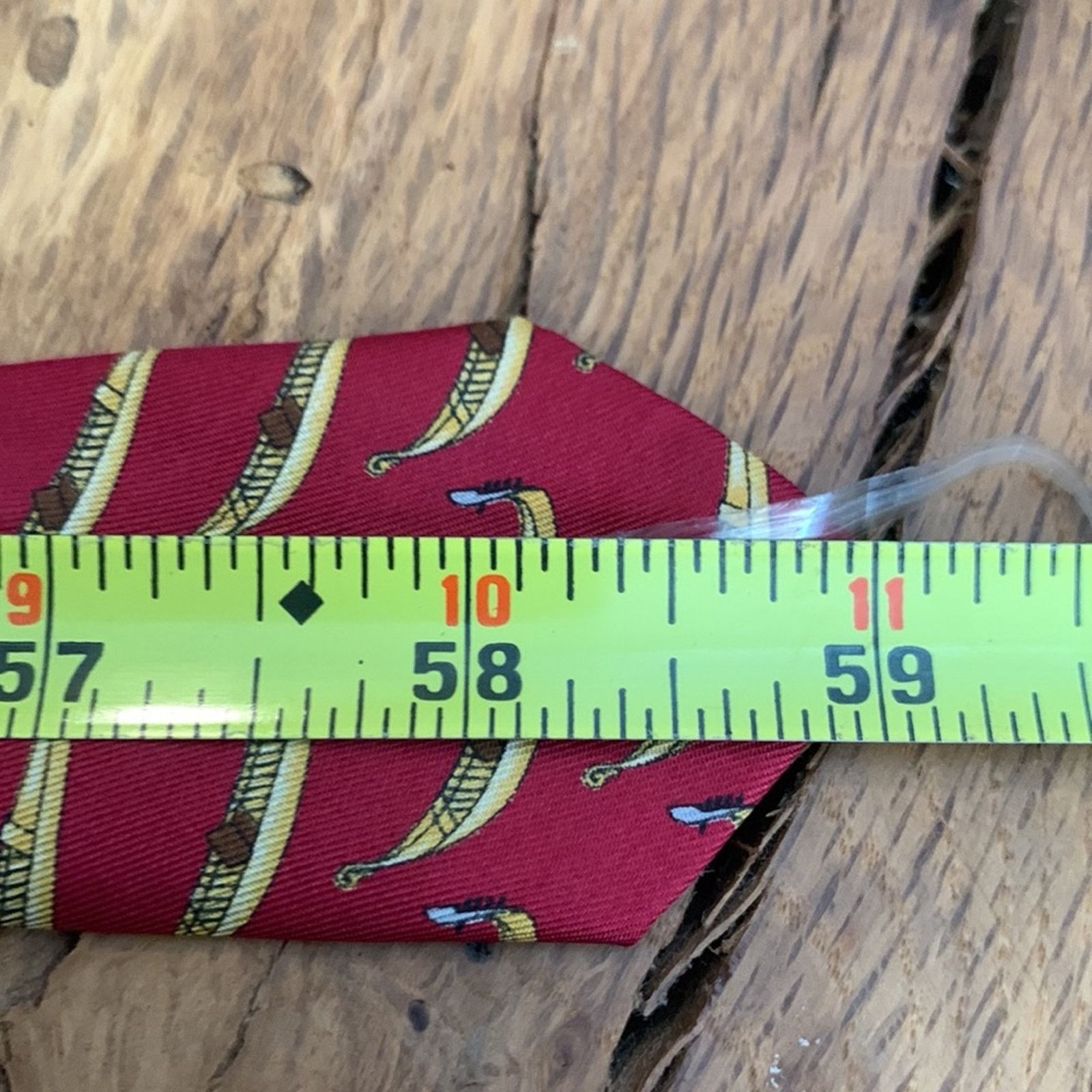 Vintage Venice Fabris Venezia gondola print 100% silk twill necktie Size ONE SIZE - 9 Thumbnail