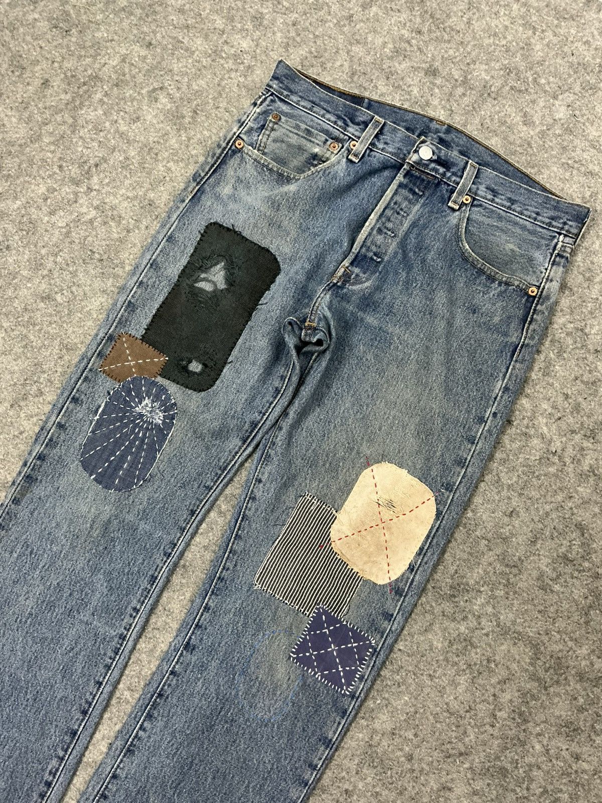 Levi's 1 of 1 Levis Sashiko 501 denim Size US 32 / EU 48 - 2 Thumbnail