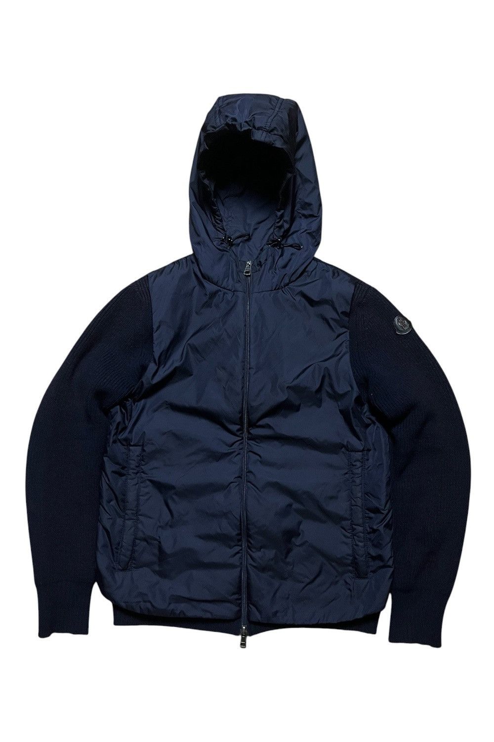 moncler nylon cardigan with hood