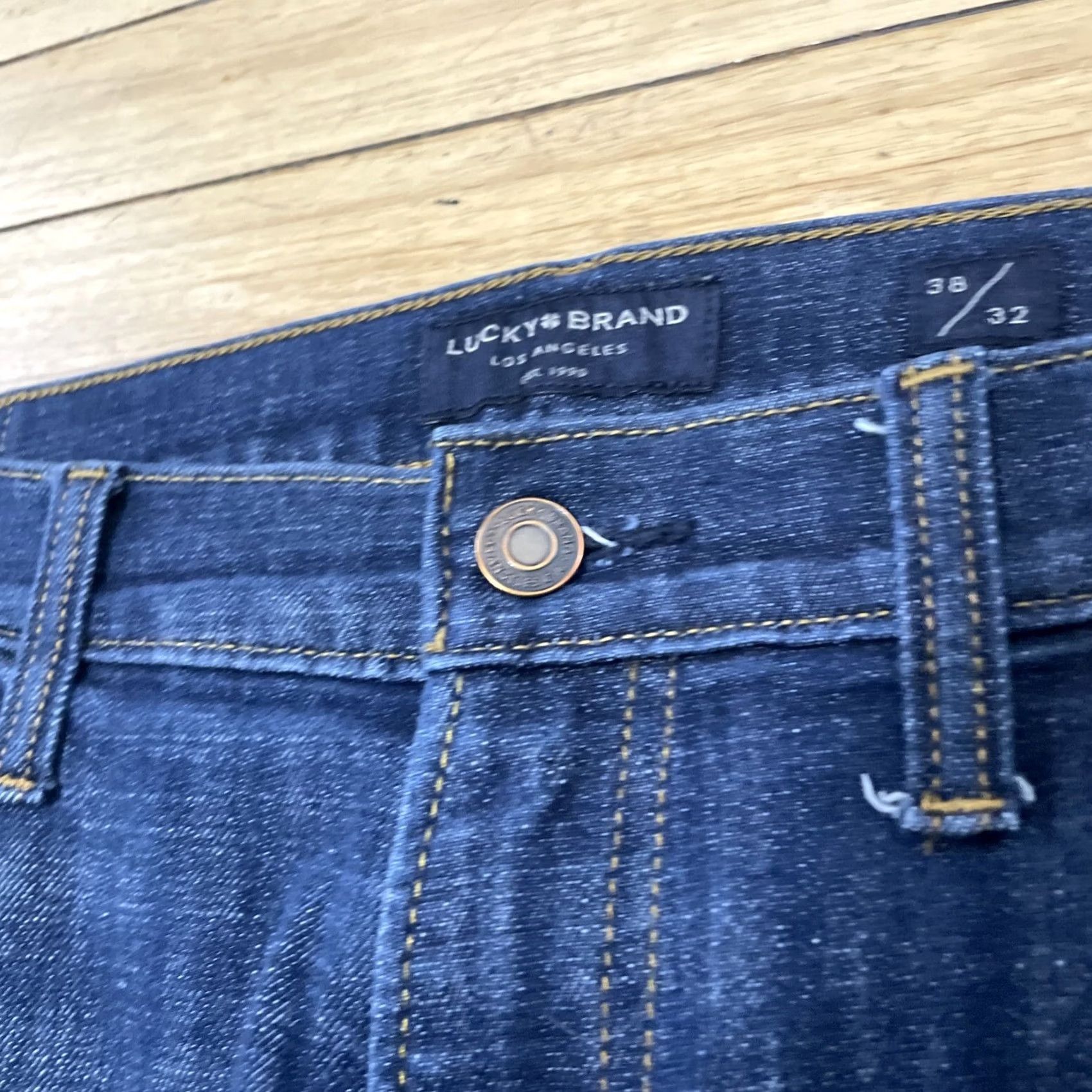 Lucky Brand LUCKY BRAND Jeans Men 38x32 Slim Straight Denim 5-Pocket Dark Blue 38x32 N/A Size US 38 / EU 54 - 6 Thumbnail