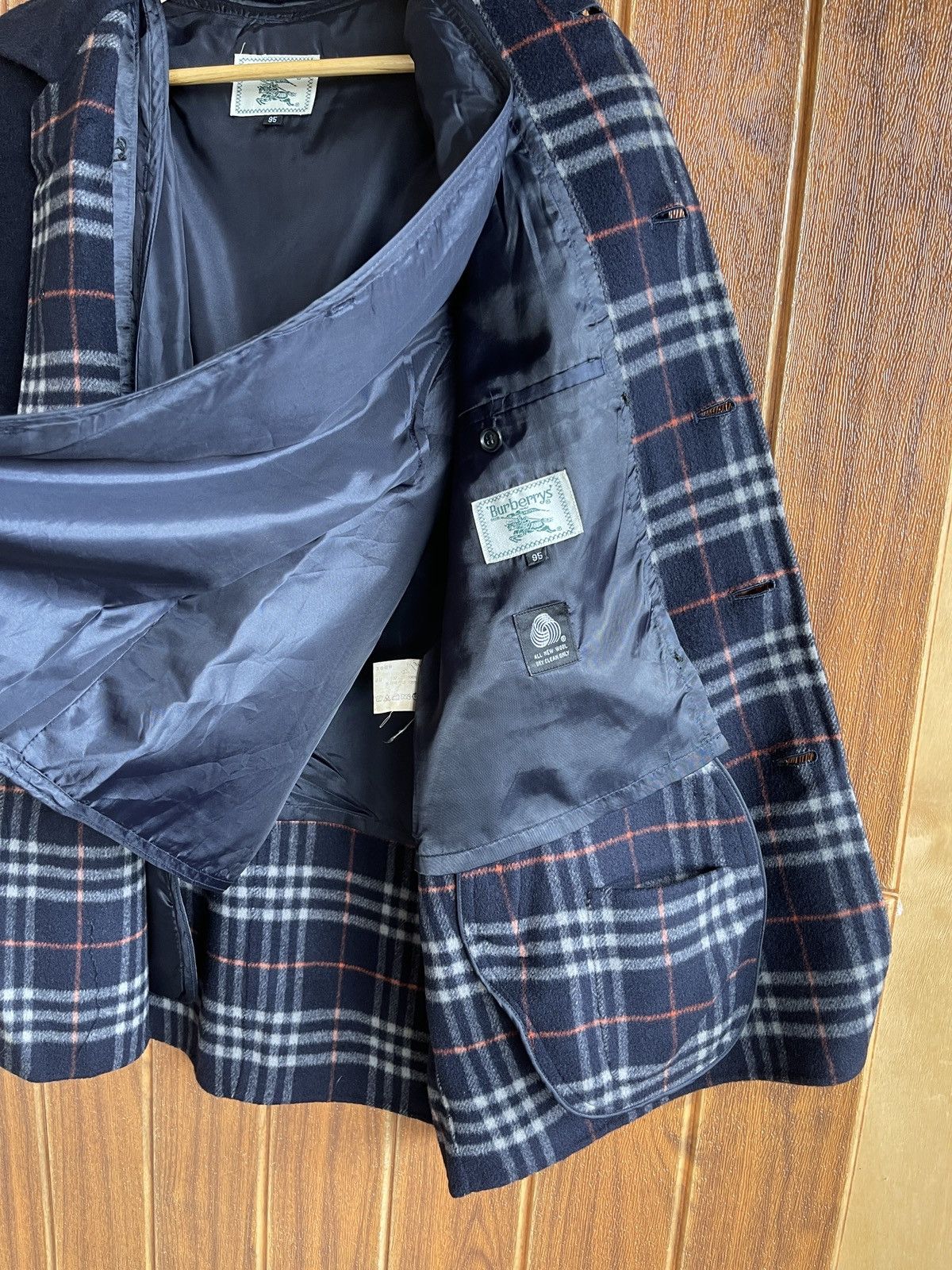 Last Drop🔥Rare🔥Vtg BURBERRYS Nova Check Wool Coat