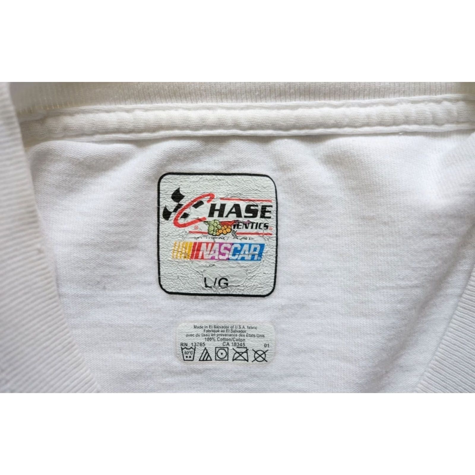 Chase Authentics VINTAGE Chase Authentics NASCAR T-Shirt White 90s Retro Graphic Print Short Sleeve Men L Size Size US L / EU 52-54 / 3 - 7 Thumbnail