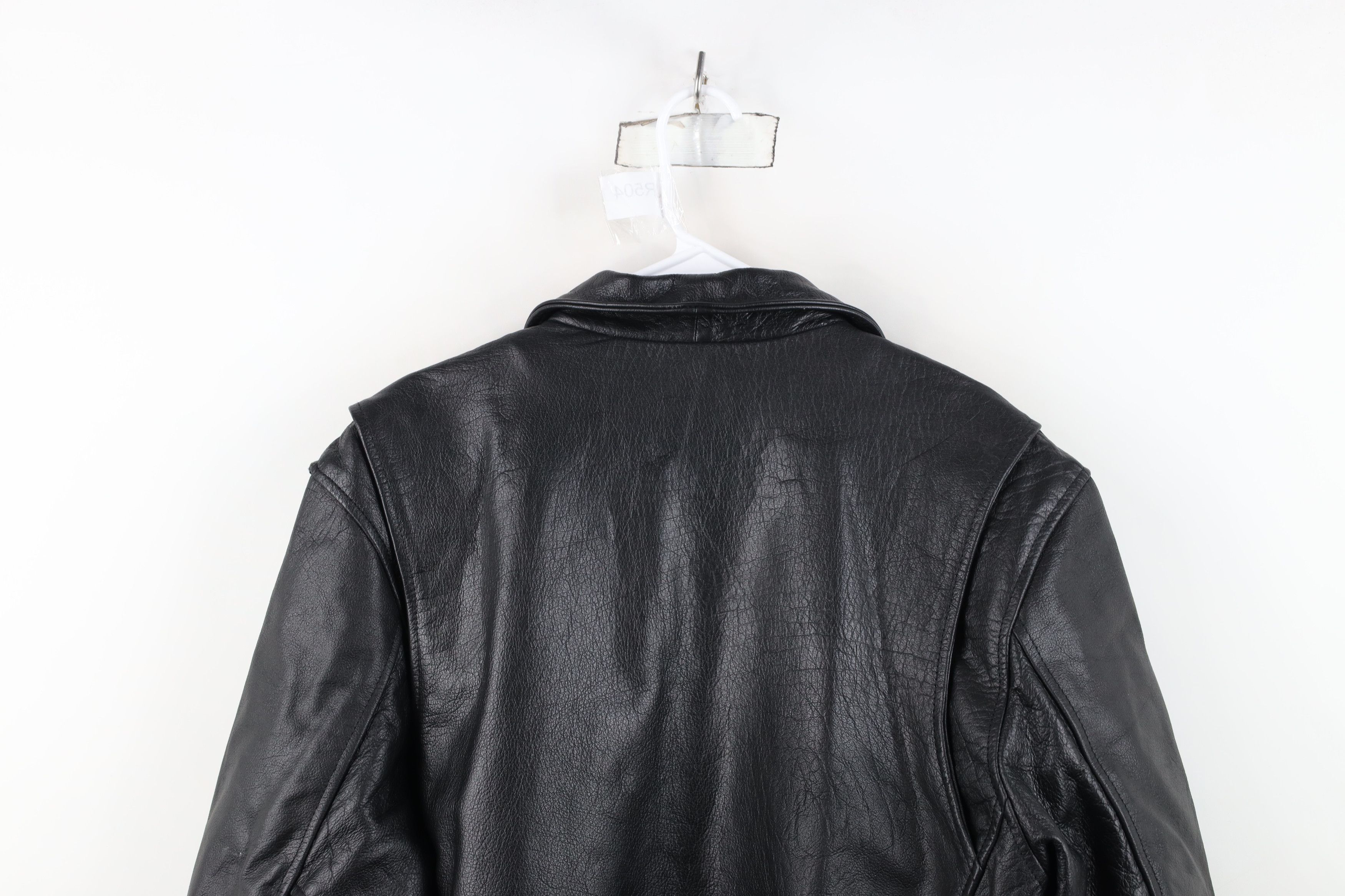 Vintage Vintage Lined Braided Leather Motorcycle Jacket Black Size US L / EU 52-54 / 3 - 15 Thumbnail
