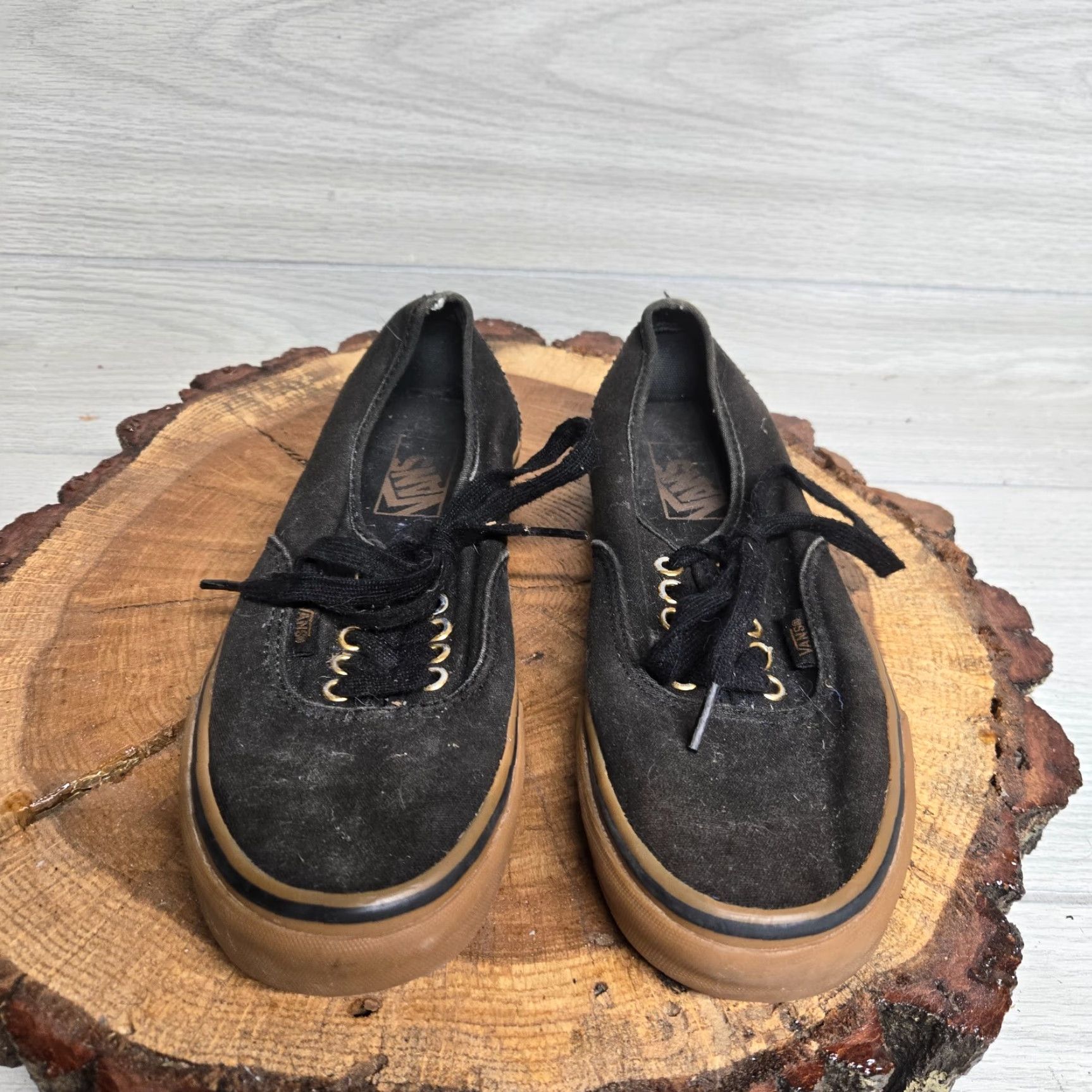 Vans VANS Authentic Unisex Adults Sneakers Black Brown US Women’s 8 - Men's 6.5 Size US 8 / IT 38 - 3 Thumbnail