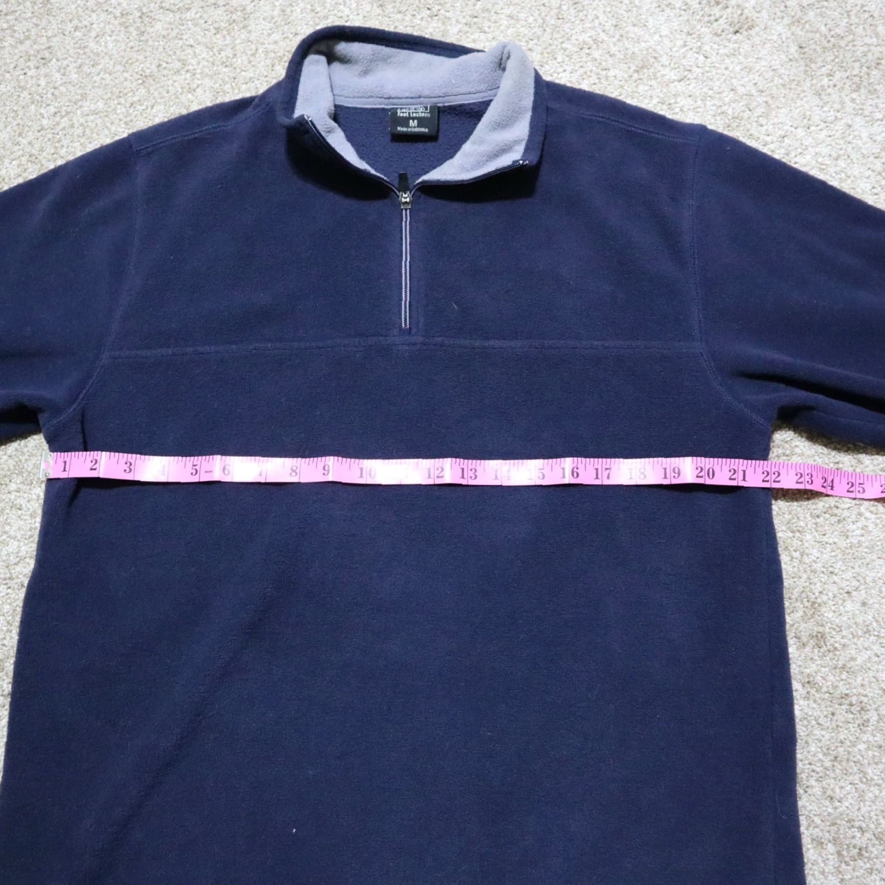 Vintage Foot Locker Jacket 1/4 Zip Blue Fleece Pullover Sweater Warm Men's Size M Medium Size US M / EU 48-50 / 2 - 4 Thumbnail
