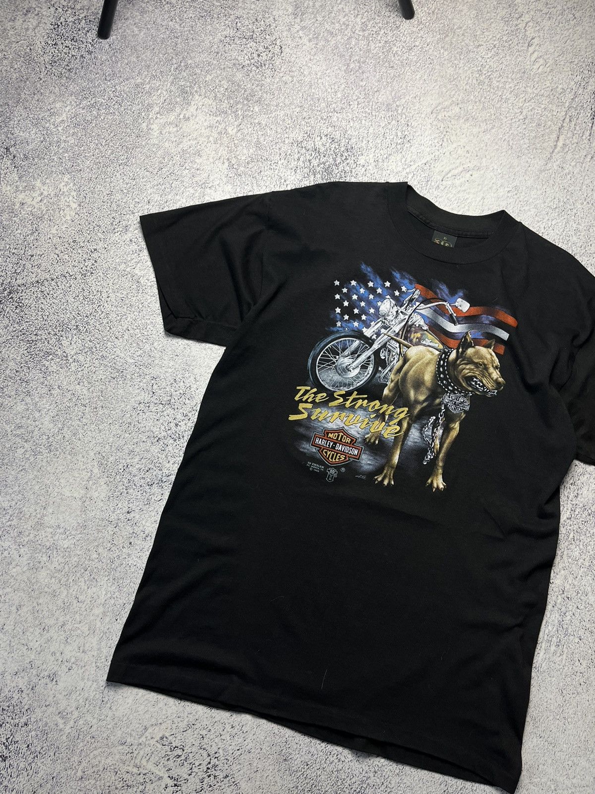 Harley Davidson Harley Davidson the strong 1988 vintage 3d emblem t-shirt Size US XL / EU 56 / 4 - 5 Thumbnail