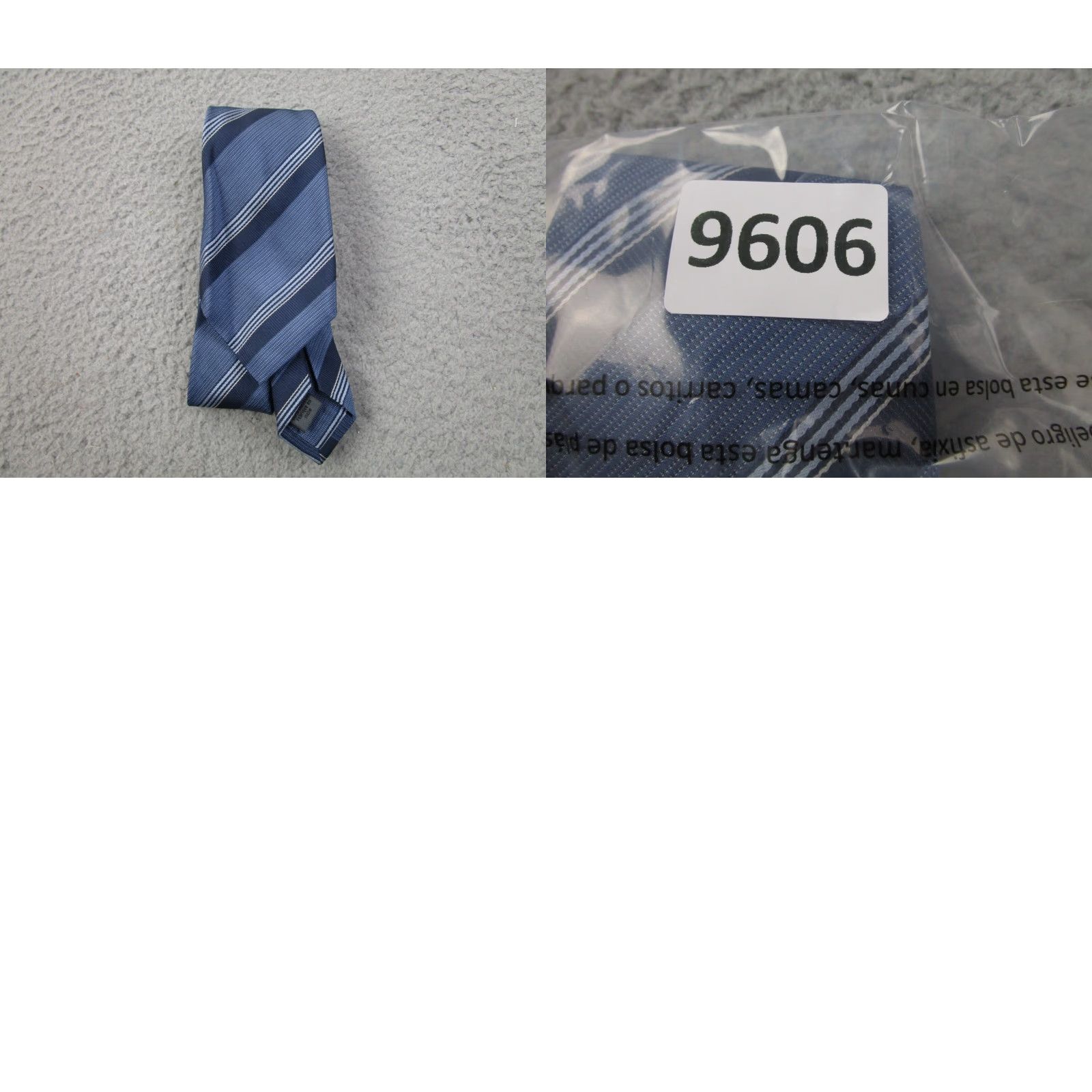 John Varvatos John Varvatos Tie Blue Striped Silk Hand Made Italy preppy formal business Linen Blend, Silk, Silk Blend 3" Width One Size Men Tie Vintage: No Size ONE SIZE - 8 Thumbnail