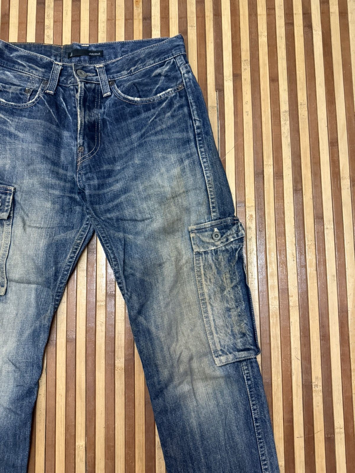 Johnbull Vintage JOHNBULL Denim Cargo Pants 7 Pockets / Streetwear Size US 28 / EU 44 - 4 Thumbnail