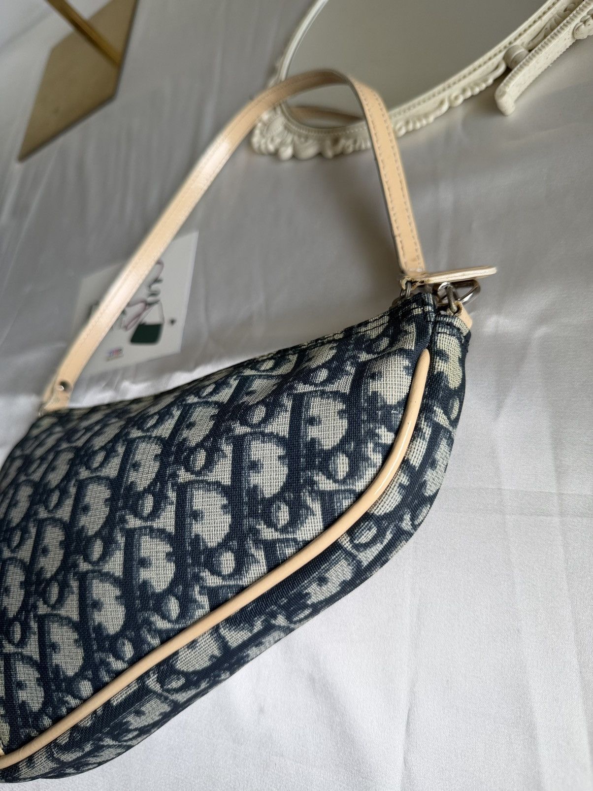 Dior CHRISTIAN DIOR John Galliano Saddle Mini Blue Coated Canvas Size ONE SIZE - 9 Thumbnail
