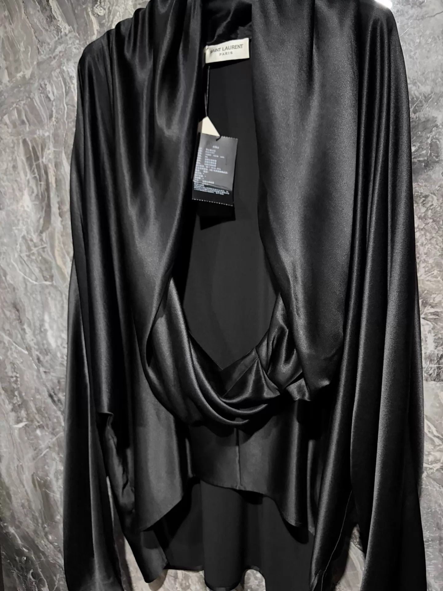 Saint Laurent Paris Saint Laurent 23FW Draped Satin Shirt XXL new Size US XXL / EU 58 / 5 - 3 Thumbnail