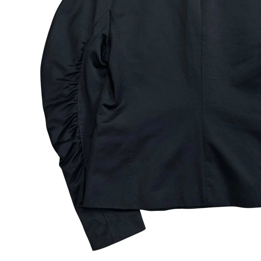 Dries Van Noten Dries Van Noten Cropped Ruched Sleeve Blazer - AW18 Size US M / EU 48-50 / 2 - 7 Thumbnail