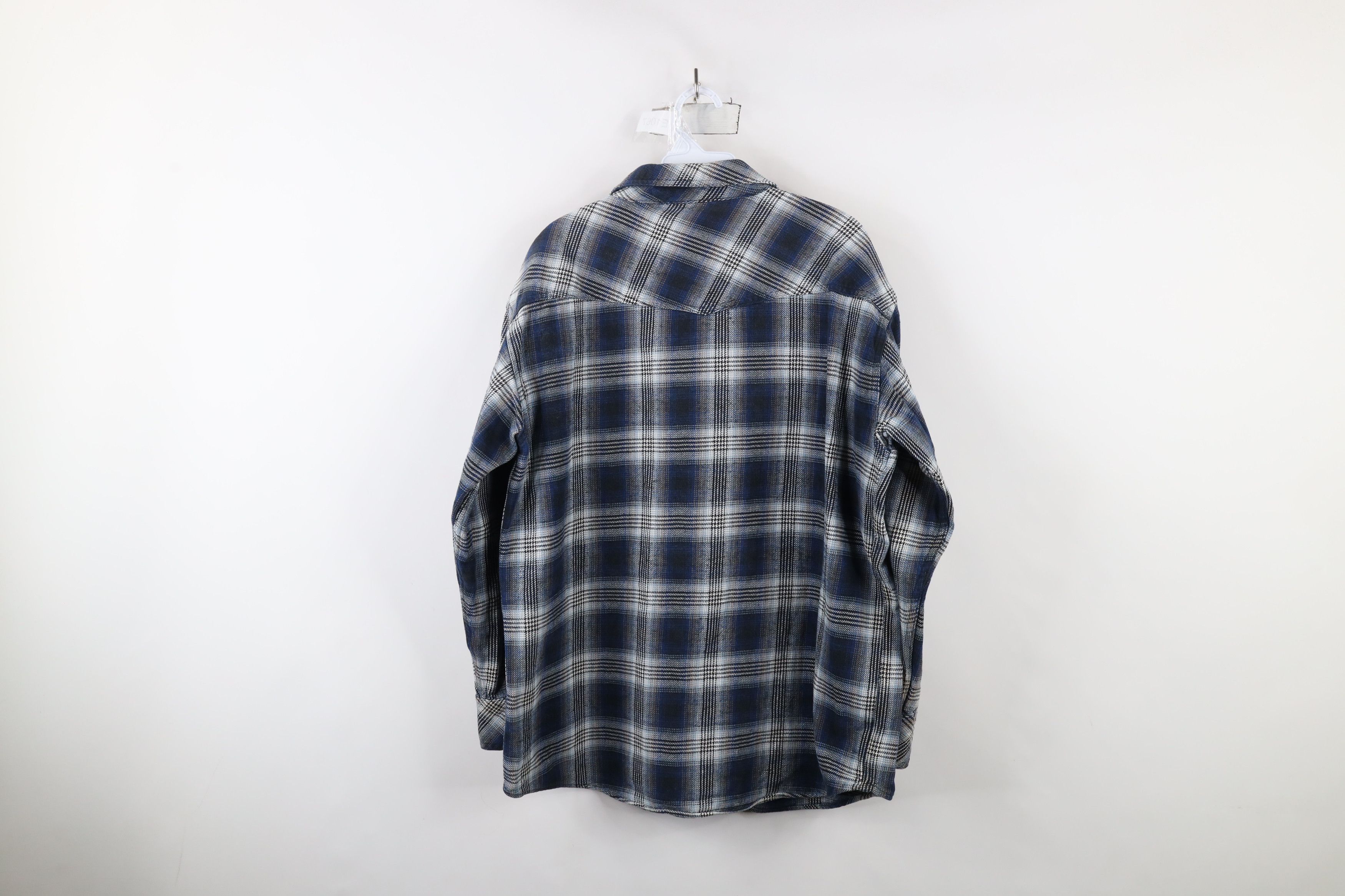 Vintage Vintage 90s Streetwear Cowboy Flannel Snap Button Shirt Size US XL / EU 56 / 4 - 9 Thumbnail
