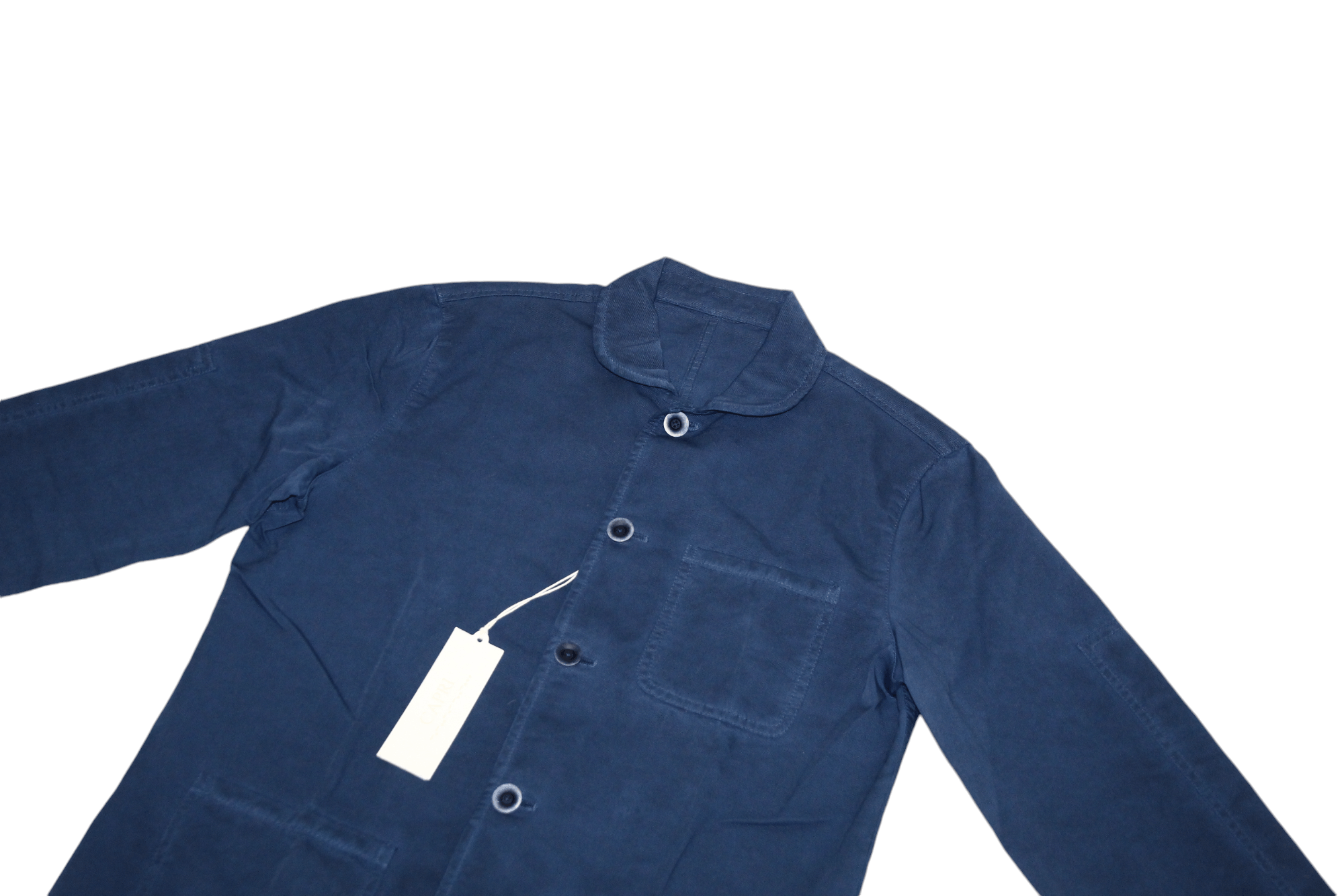 Japanese Brand DEADSTOCK💥CAPRI OSAKA-TC Indigo Dyed Chore Jacket Size US M / EU 48-50 / 2 - 2 Thumbnail