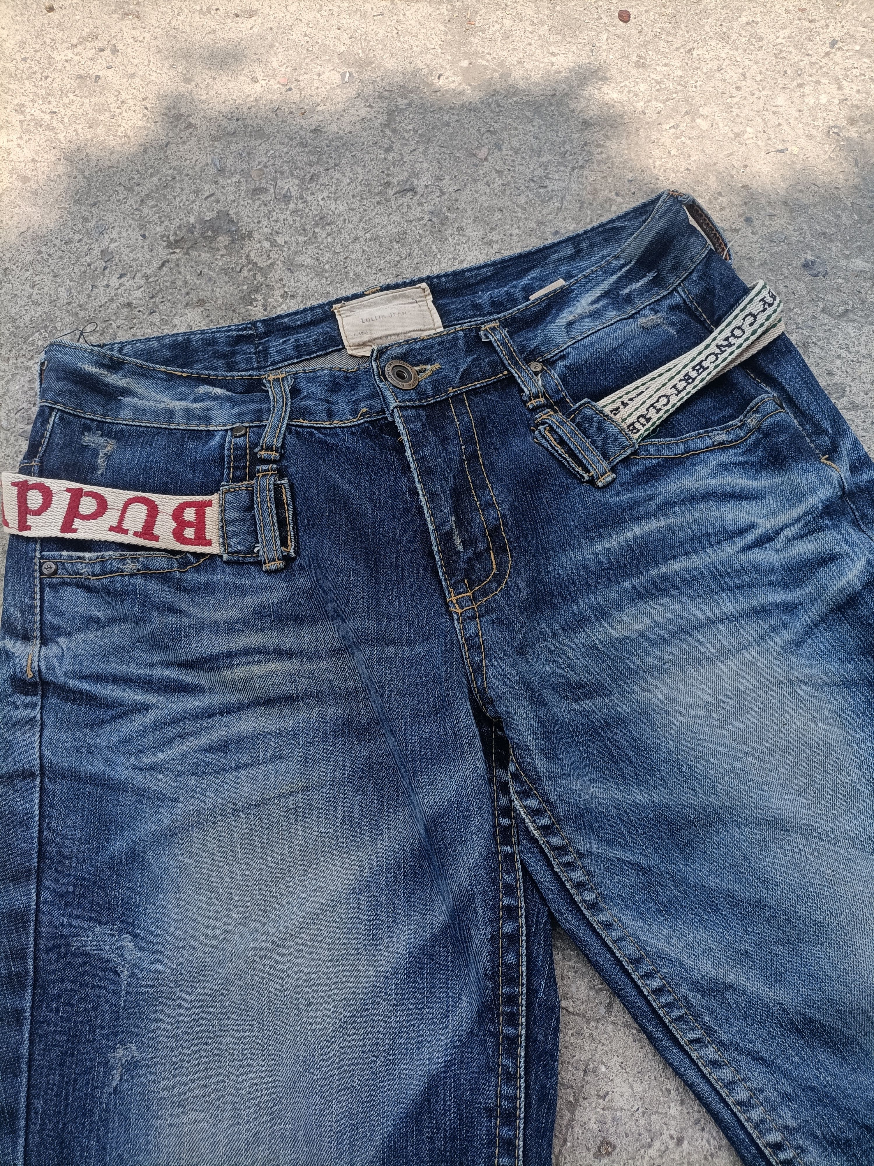 Japanese Brand Lolita Jeans Distressed Denim Pants by Yoshitomo Nara Blue Size US 34 / EU 50 - 4 Thumbnail
