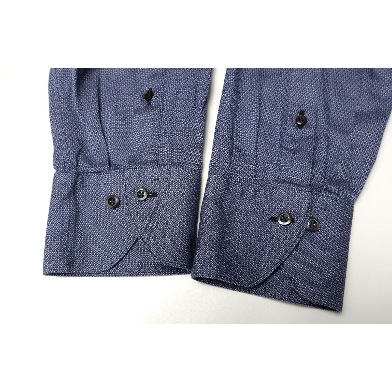 Vintage STENSTROMS Slimline Shirt Men's Blue Patterned 17/43 Cotton Size US XL / EU 56 / 4 - 5 Thumbnail