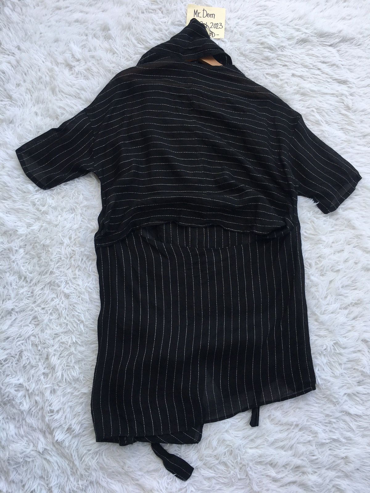 Yohji Yamamoto Rare Vintage Y’s Yohji Yamamoto Linen Stripes Cardi Size US M / EU 48-50 / 2 - 14 Thumbnail