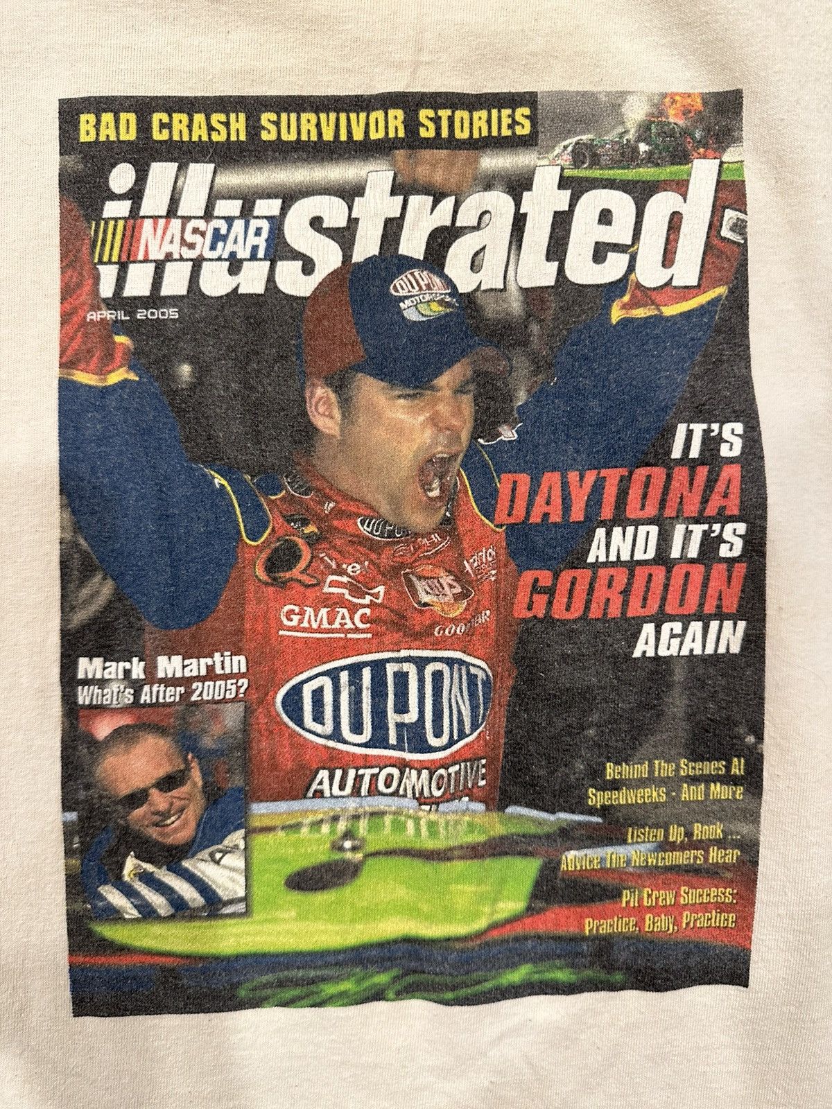 NASCAR Vintage Jeff Gordan Nascar Sports Illustrated White T-Shirt Size US XL / EU 56 / 4 - 10 Thumbnail