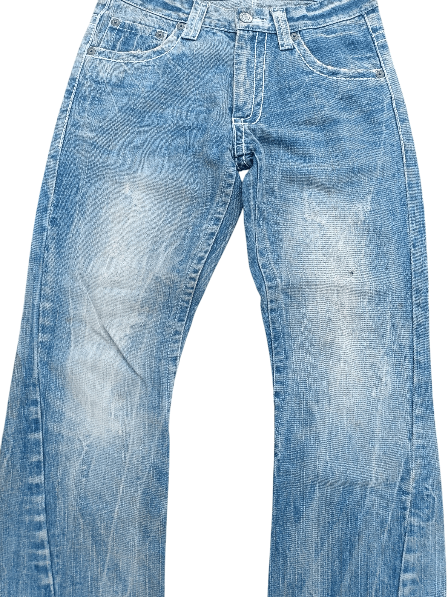 Japanese Brand FLARED Sorridere Rusty Mudwash Distressed Denim Mudmax Size US 31 - 6 Thumbnail