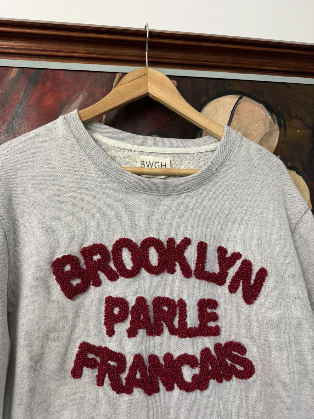 Brooklyn We Go Hard BWGH Sweatshirt Brooklyn Parle Francais Wool Cott Blend Size US L / EU 52-54 / 3 - 2 Thumbnail