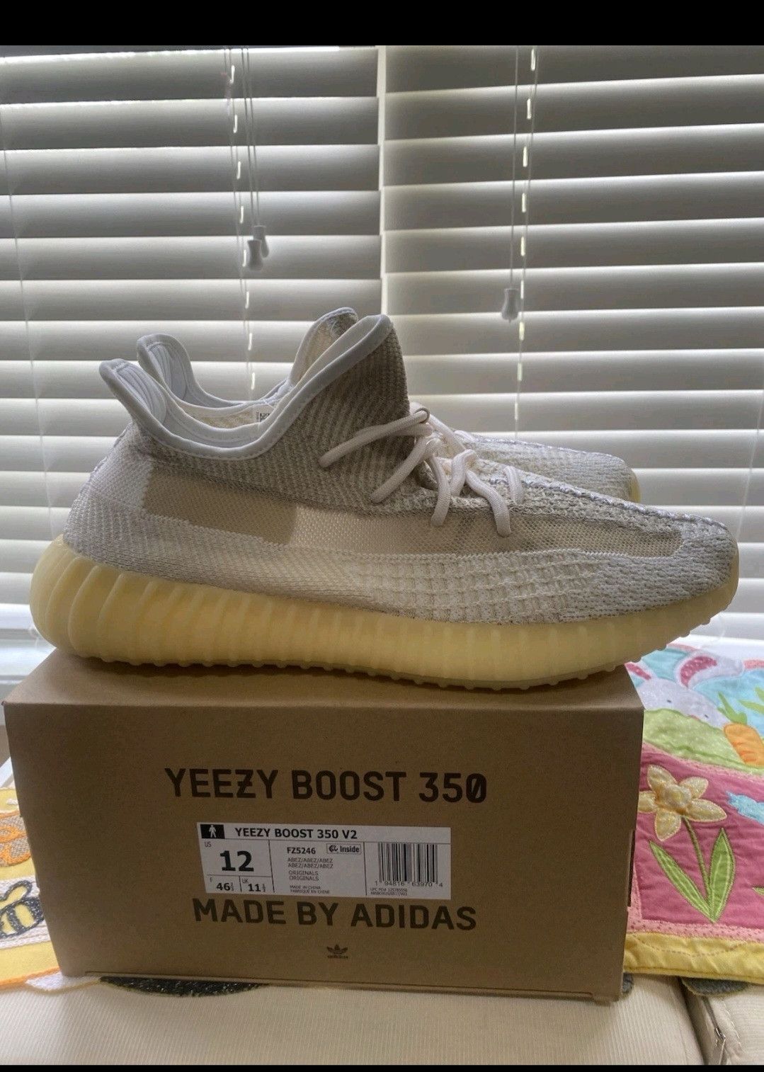 Adidas Adidas Yeezy Boost 350 V2 Natural Size 12 Men Brand New DS Size US 12 / EU 45 - 3 Thumbnail