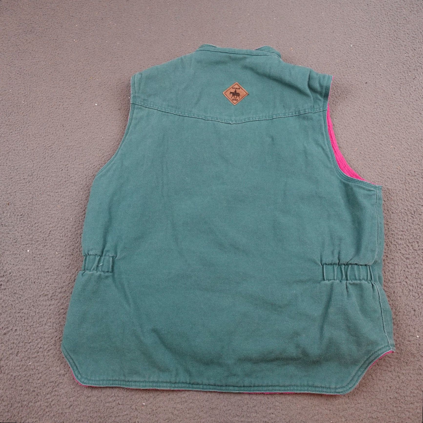 Roper Roper Range Gear Vest Womens Large Green Canvas Quilted Fleece Lined Insulated Western Outdoor Full Zip Pockets Casual Workwear Size L / US 10 / IT 46 - 5 Thumbnail