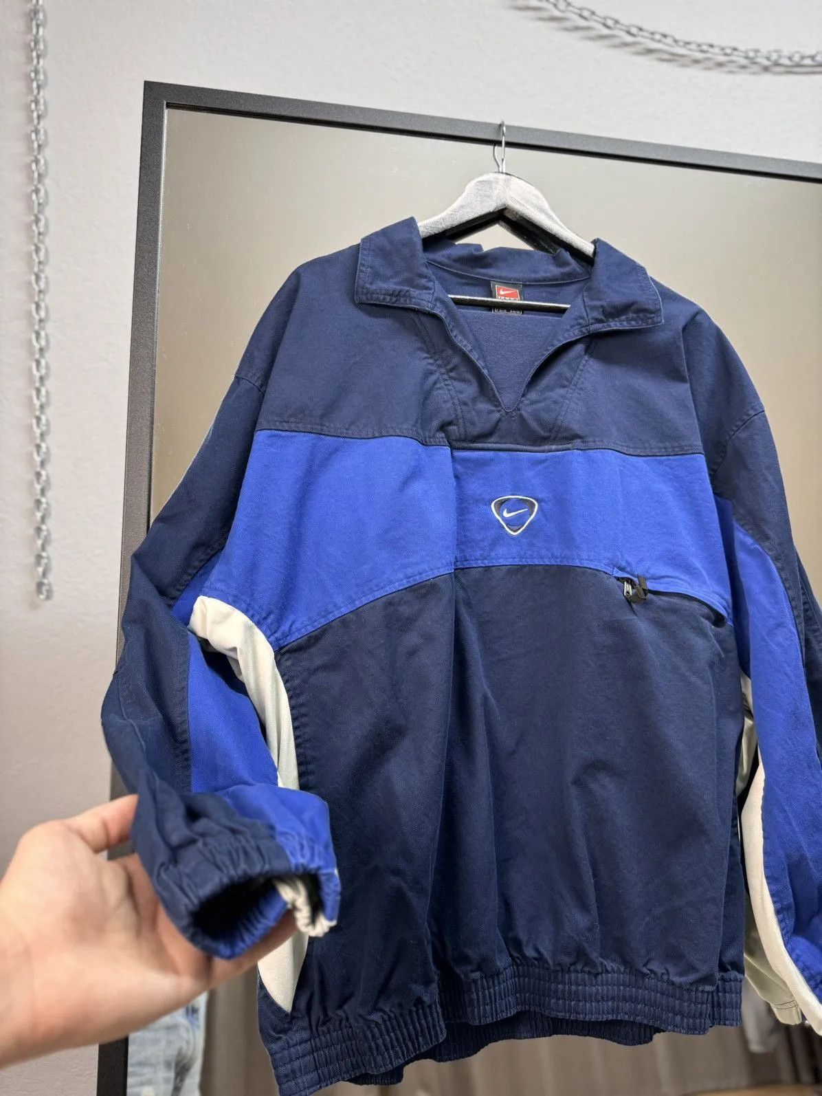 Nike × Vintage Vintage Nike Football Jacket Training Regby 90s Size US XL / EU 56 / 4 - 1 Thumbnail