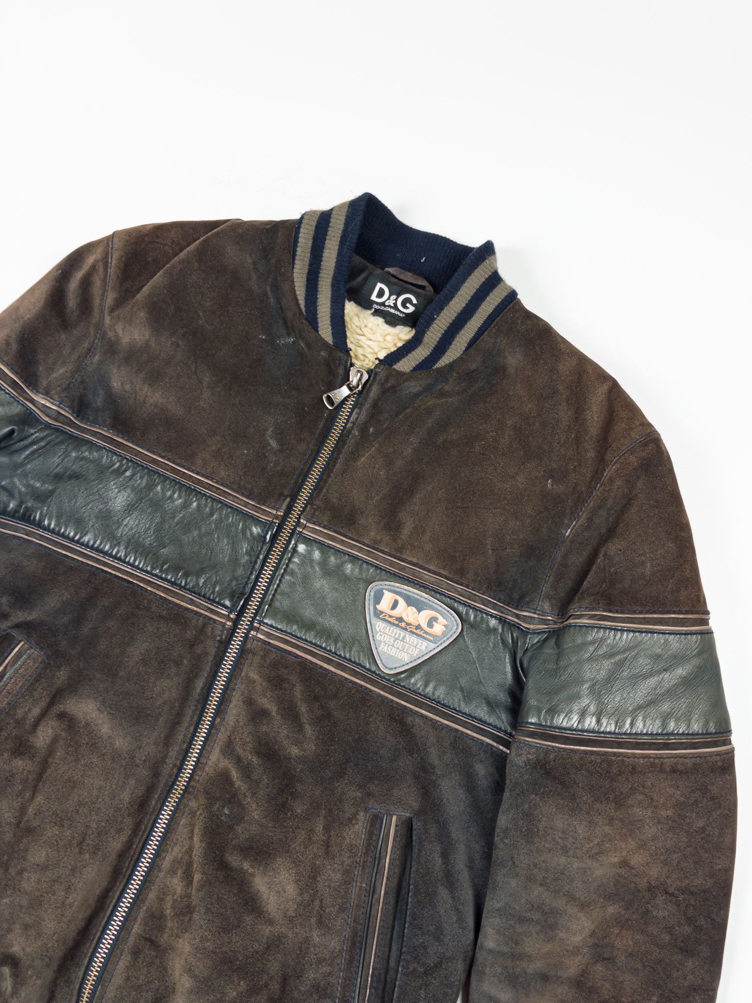 Dolce & Gabbana Dolce & Gabbana D&G Leather Suede Bomber Size US M / EU 48-50 / 2 - 2 Thumbnail
