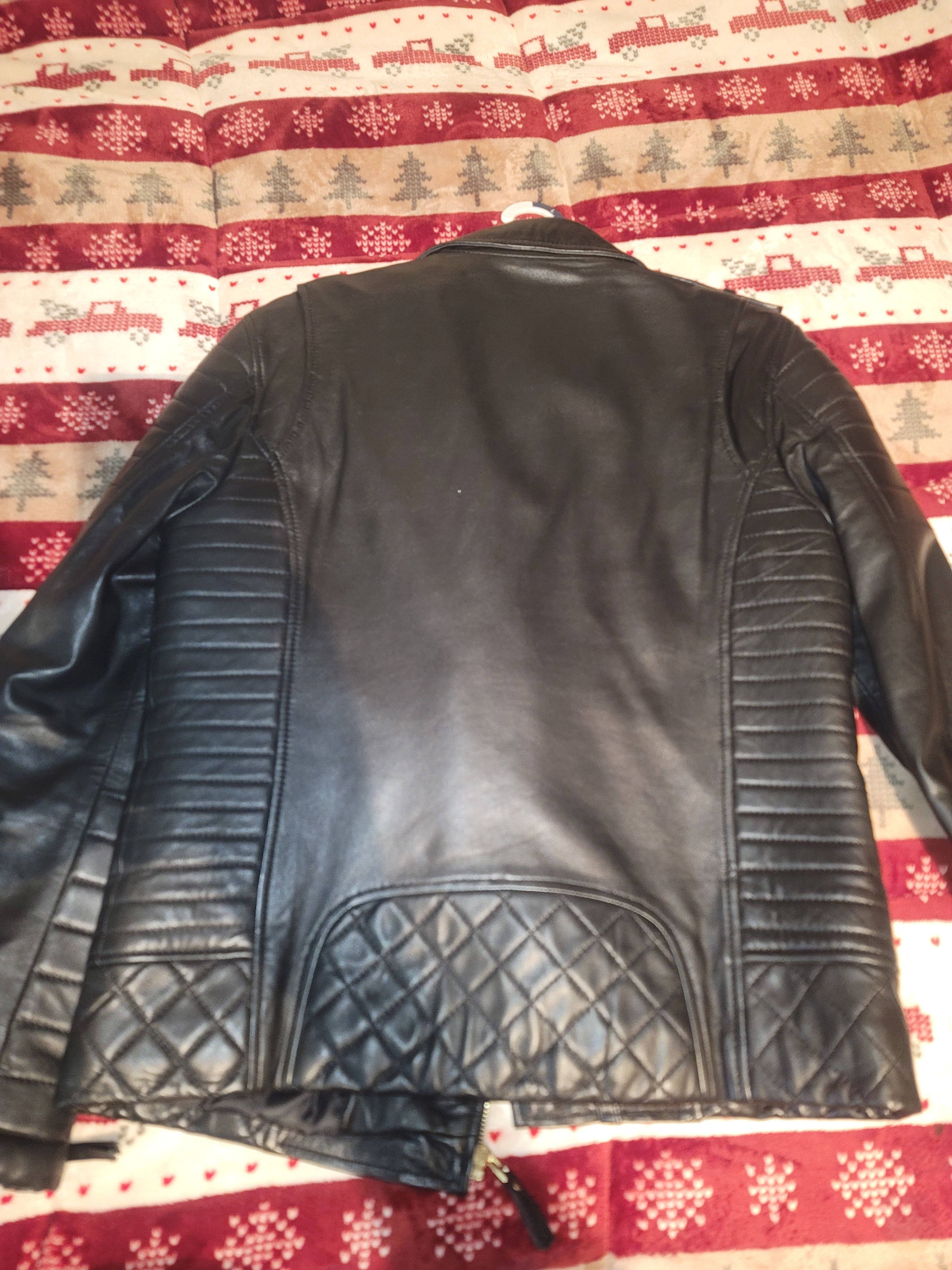 Leather lambskin(leather) biker jacket. Size US M / EU 48-50 / 2 - 7 Thumbnail