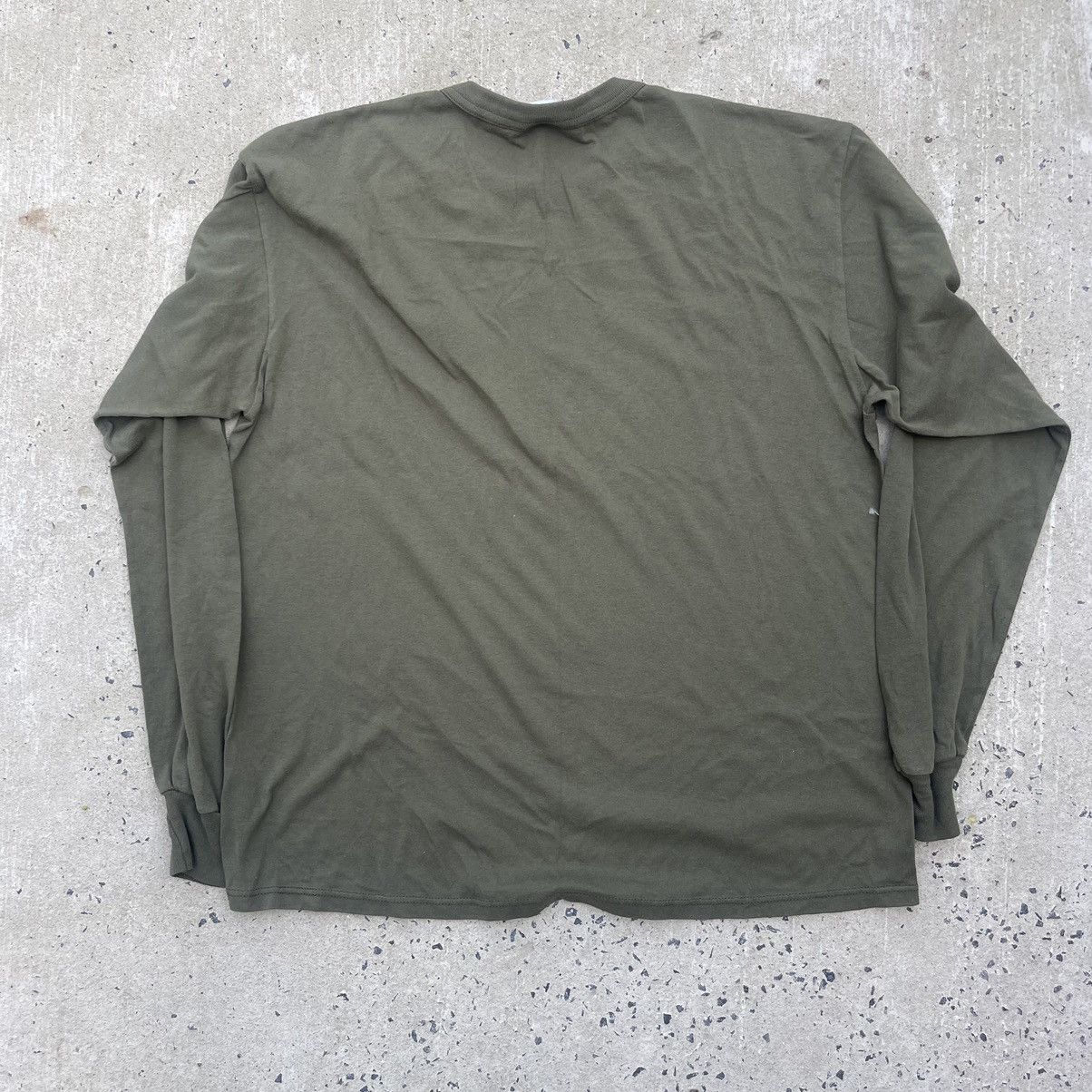 Soffe Vintage 90s SOFFE Army Green Blank Long Sleeve Shirt Size US XL / EU 56 / 4 - 4 Thumbnail