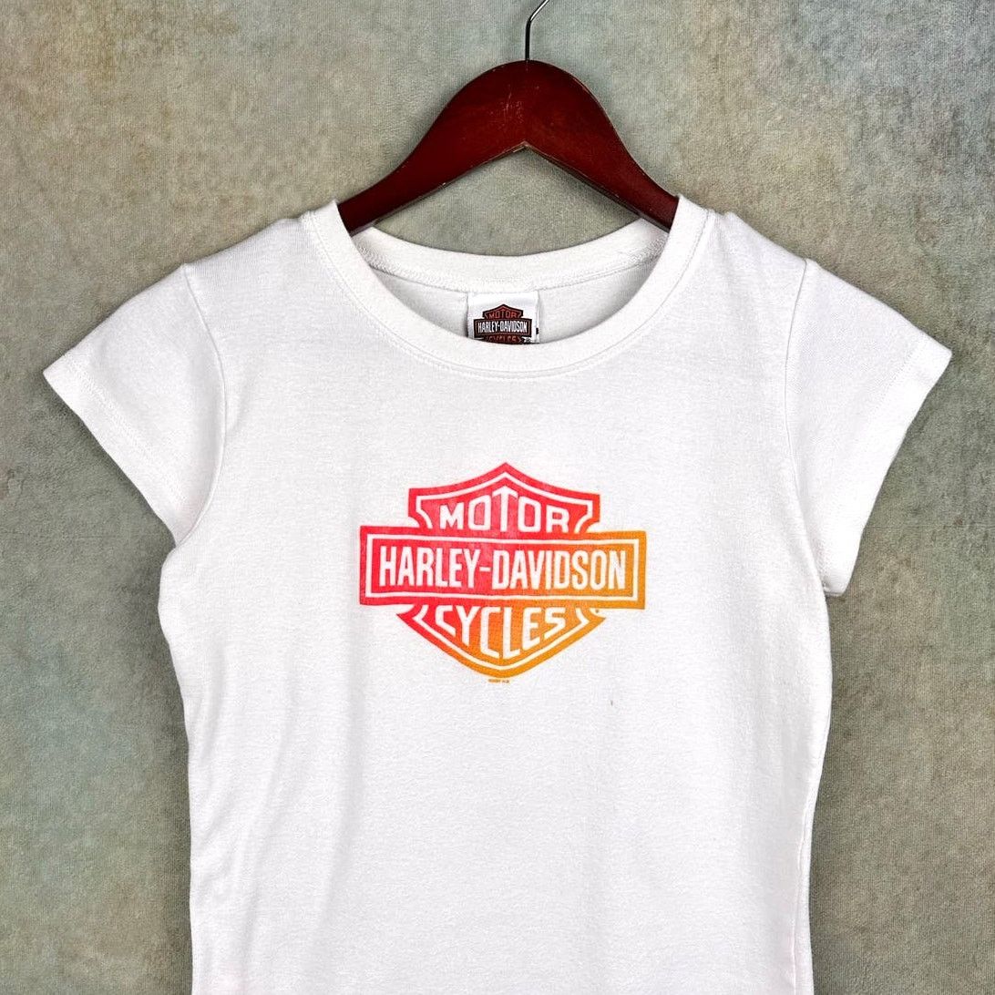 Harley Davidson × Vintage Vintage Y2K Harley Davidson T Shirt Sz M Baby Tee Biker Size M / US 6-8 / IT 42-44 - 2 Thumbnail