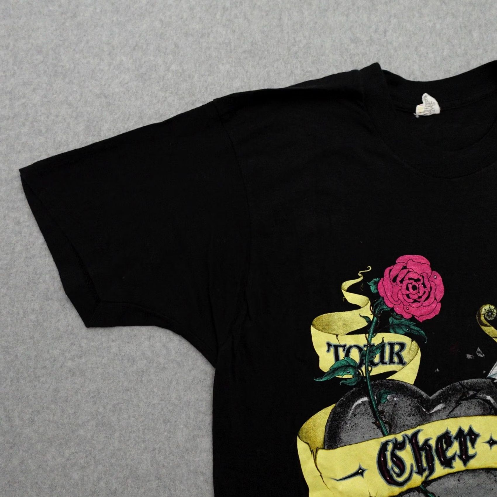 Vintage VINTAGE Cher Heart of Stone Concert 1990 Tour Band T-shirt XL Black Fruit Of A Loom Size US XL / EU 56 / 4 - 7 Thumbnail