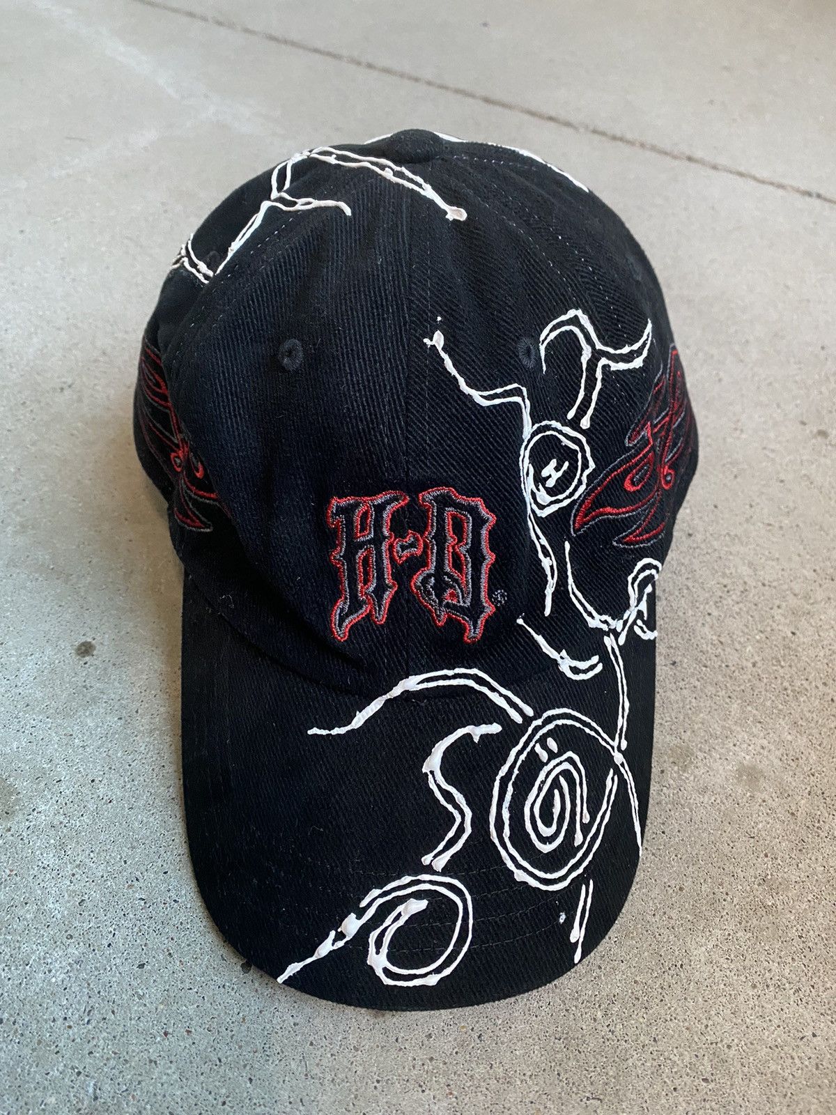 Harley Davidson × Vintage Vintage Harley embroidered tattoo hat Size ONE SIZE - 1 Thumbnail