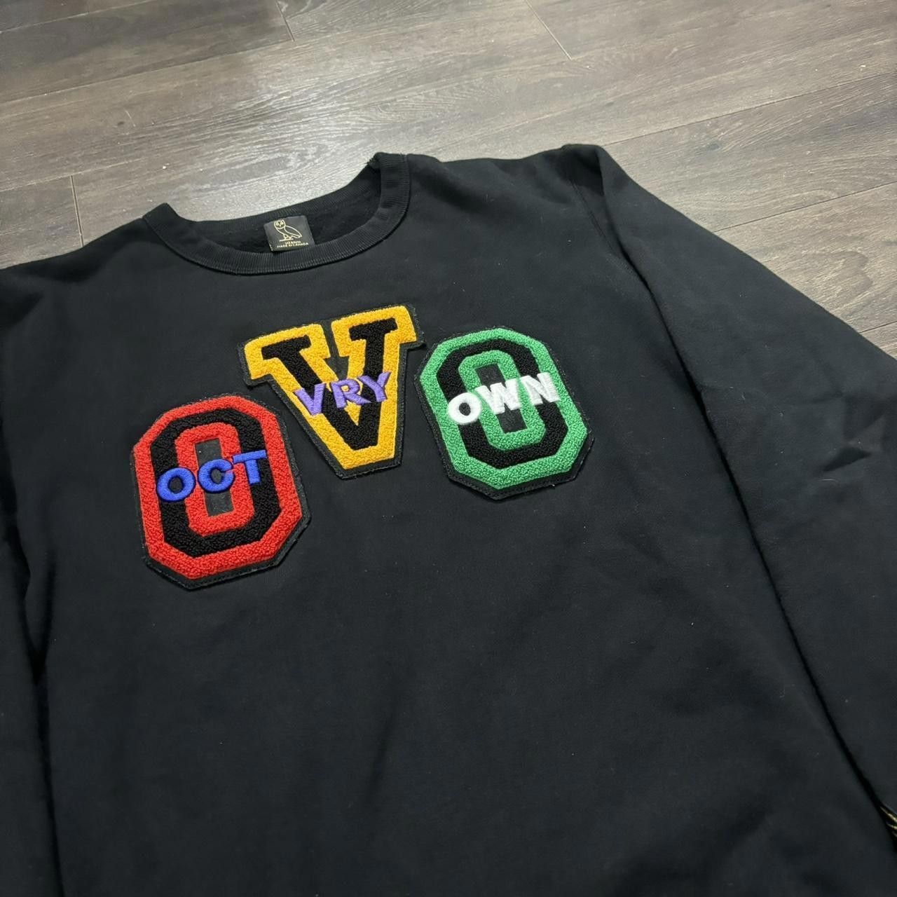 October's Very Own ovo octobers very own patched spell out crewneck sweatshirt. Size US M / EU 48-50 / 2 - 3 Thumbnail