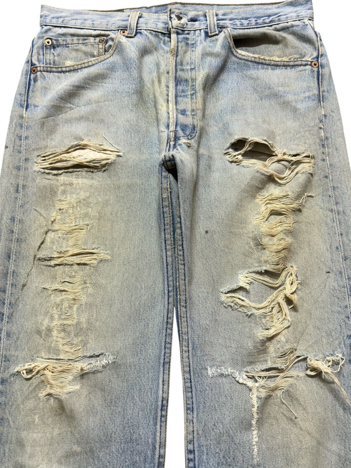Levi's Vintage Clothing Vintage Levi’s 501 Faded Mudwash Ripped Distressed Denim Size US 31 - 2 Thumbnail