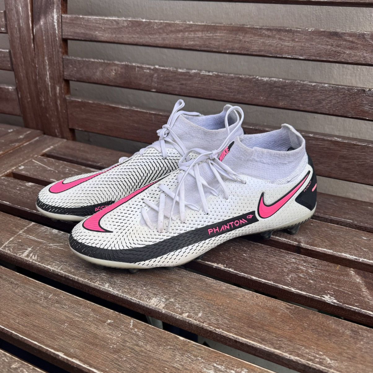 Nike × Nike ACG Men's Nike Phantom GT Elite DF FG White/Pink Soccer Size US 7.5 / EU 40-41 - 1 Thumbnail