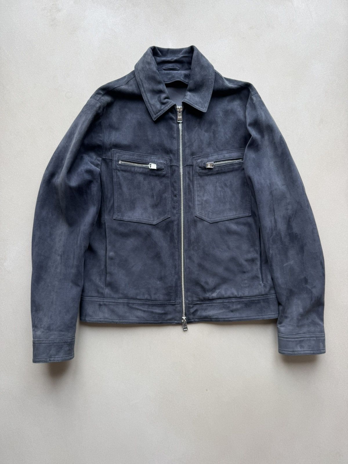 Hugo Boss Suede Biker Leather Jacket