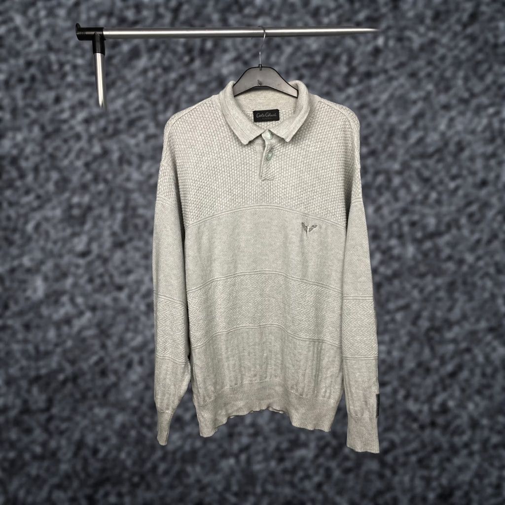 Carlo Colucci Carlo Colucci Mens Knit Sweater Size L Gray Vintage Shirt Pullover Knit Cotton Size US L / EU 52-54 / 3 - 1 Thumbnail