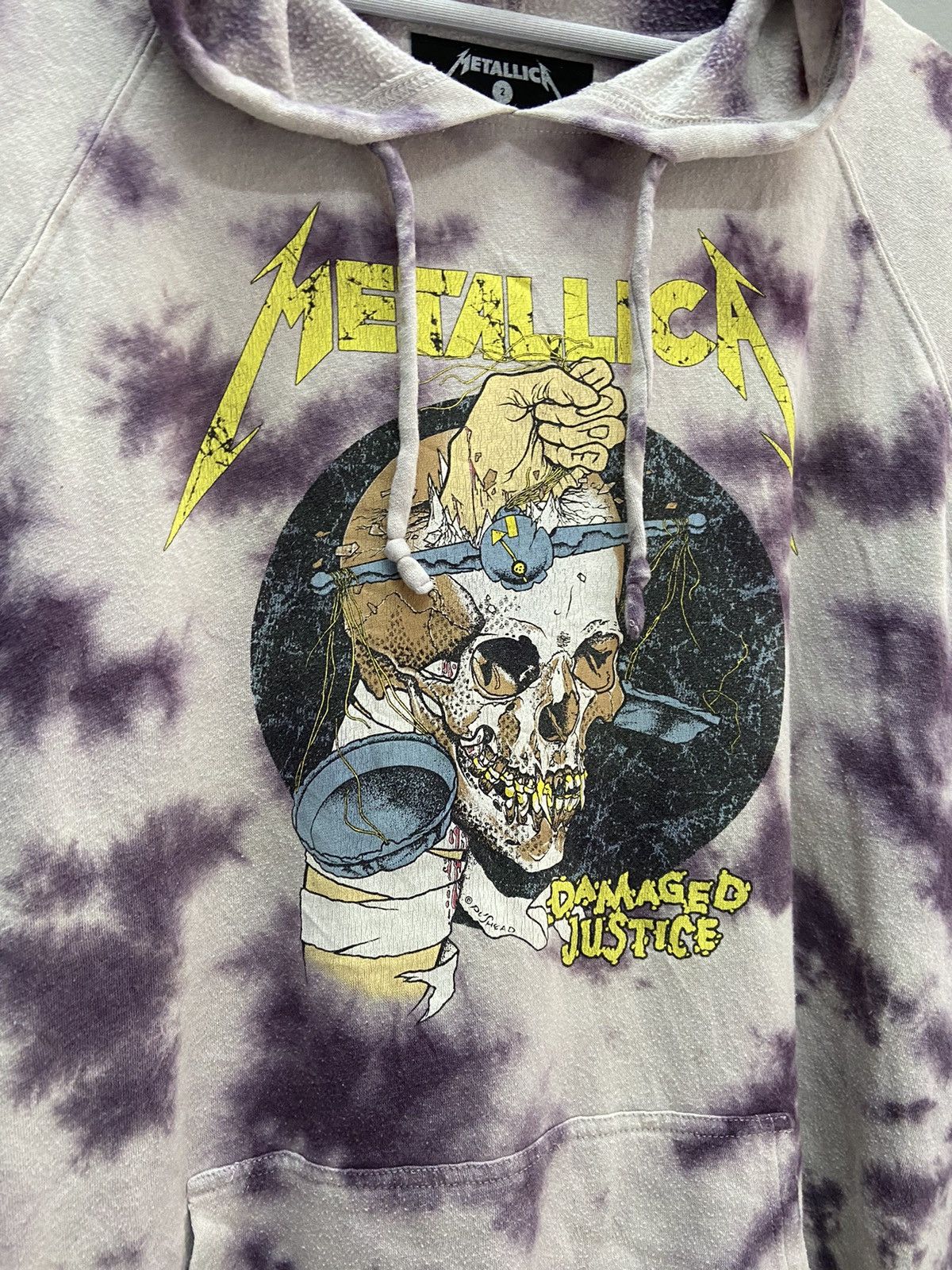Metallica METALLICA DAMAGED JUSTICE PUSHEAD OVERSIZED HOODIE Size XL / US 12-14 / IT 48-50 - 4 Thumbnail
