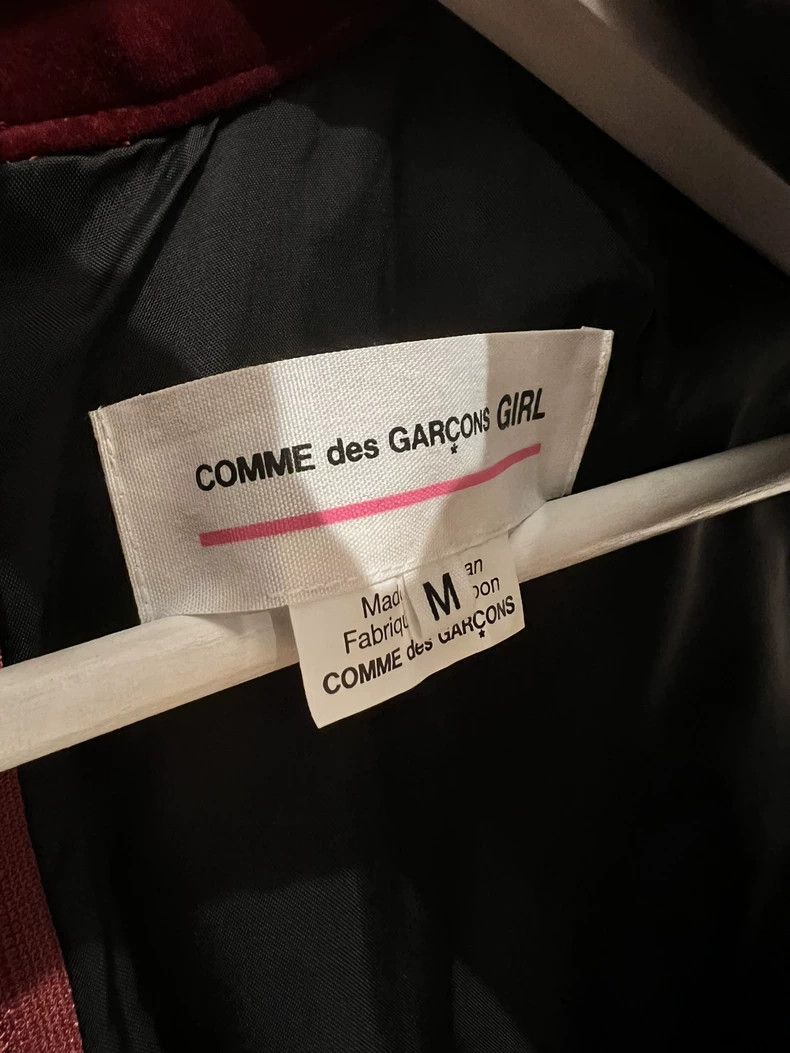 Comme des Garcons Comme Des Garcons Red velvet black fungus edge dress Size M / US 6-8 / IT 42-44 - 2 Thumbnail